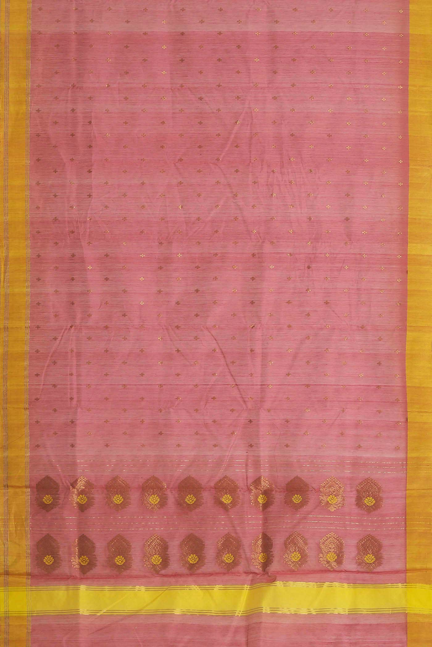 Coral Chanderi Silk Cotton Saree