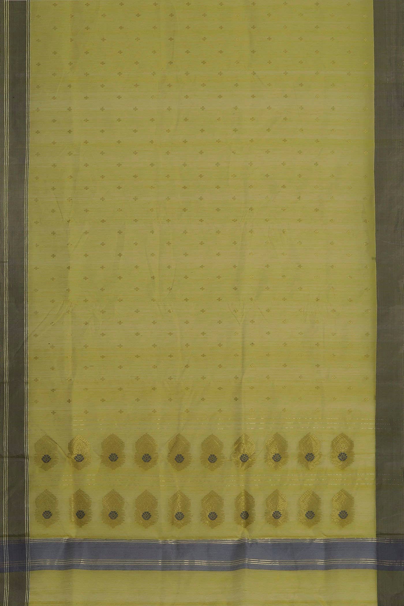 Yellow Chanderi Silk Cotton Saree