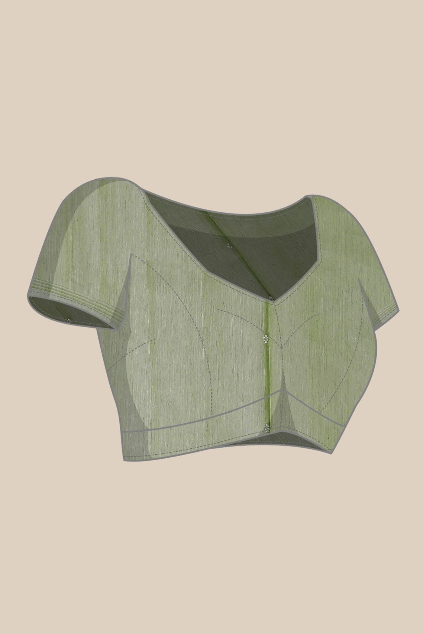 Green Chanderi Silk Cotton Saree