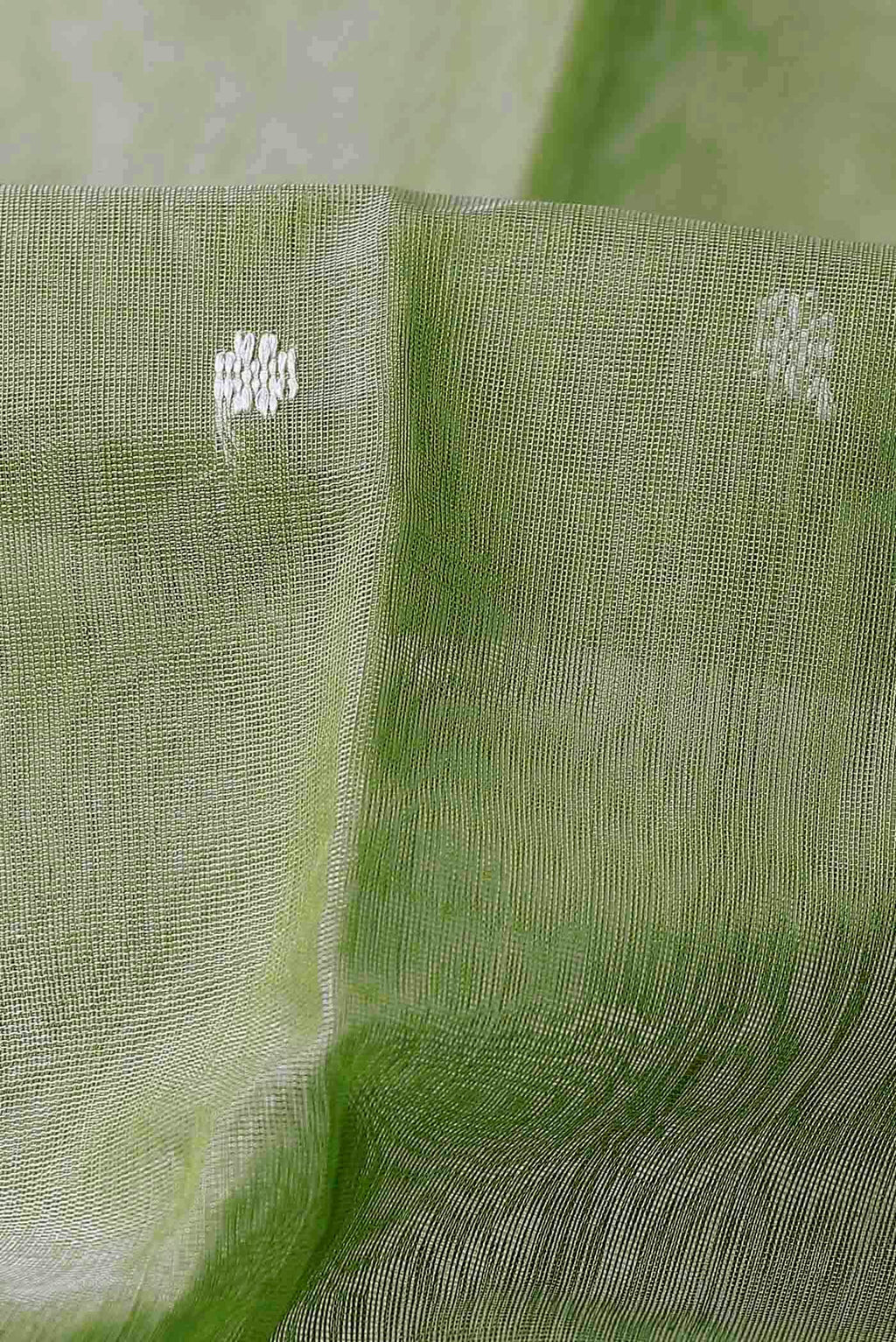 Green Chanderi Silk Cotton Saree