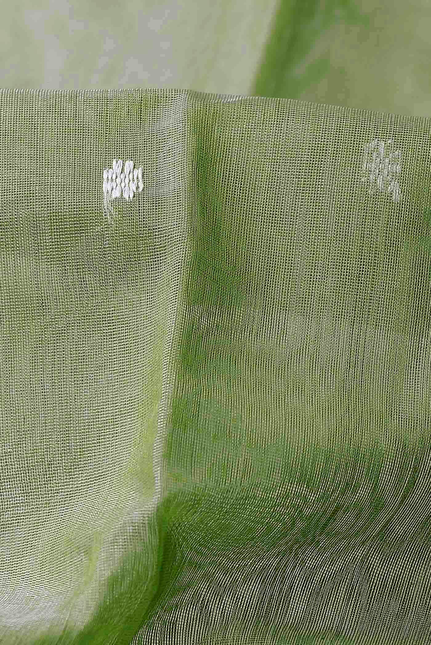 Green Chanderi Silk Cotton Saree
