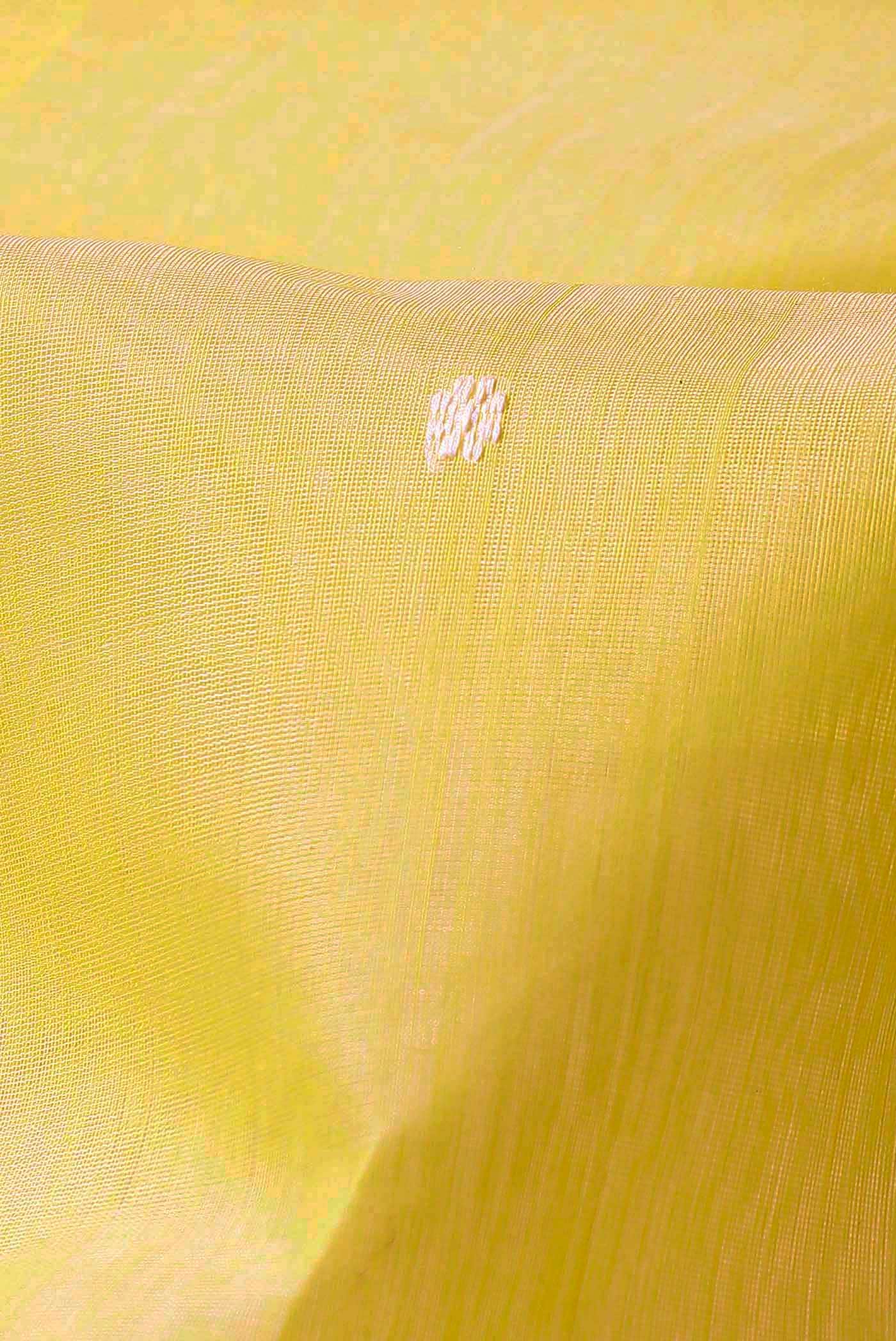 Yellow Chanderi Silk Cotton Saree