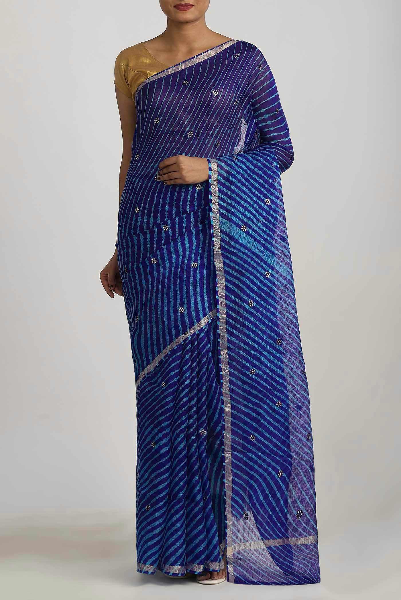 Blue Kota Silk Saree