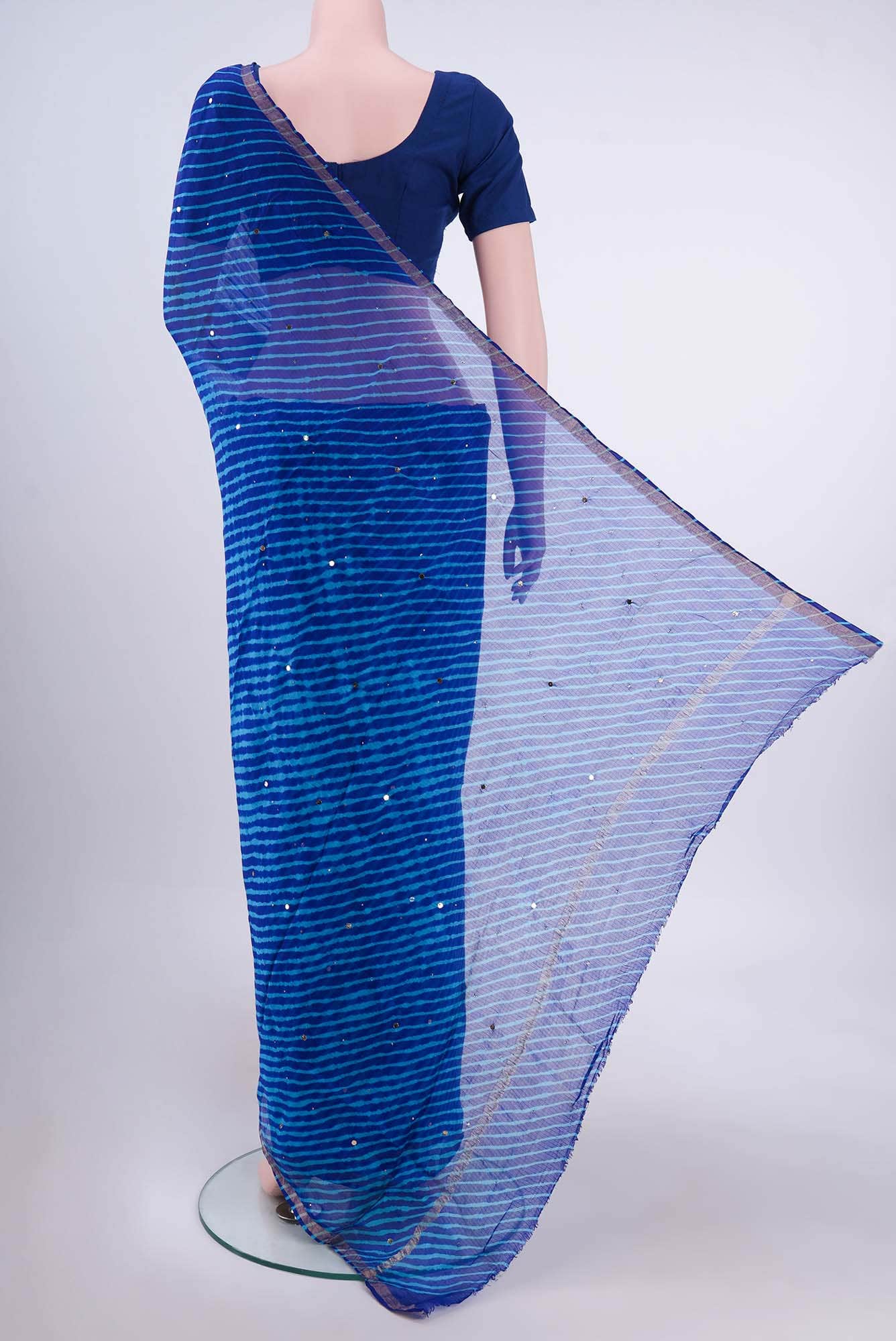 Royal Blue Chanderi Silk Cotton Saree