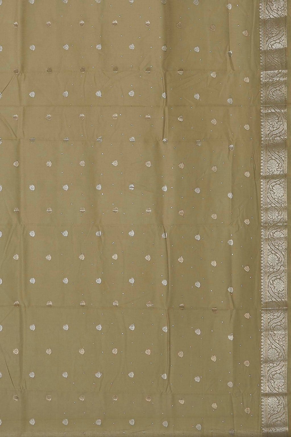 Beige Chanderi Silk Cotton Saree