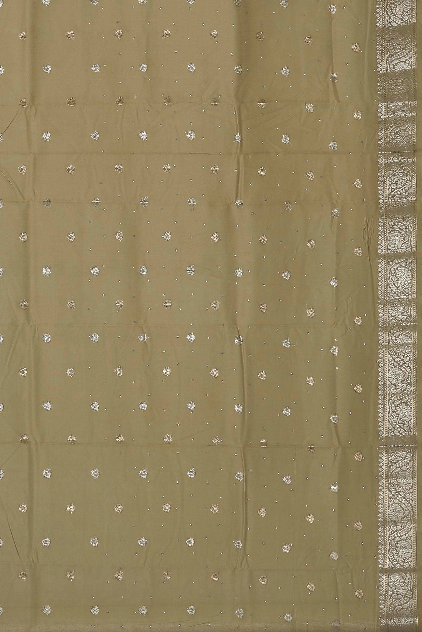 Beige Chanderi Silk Cotton Saree
