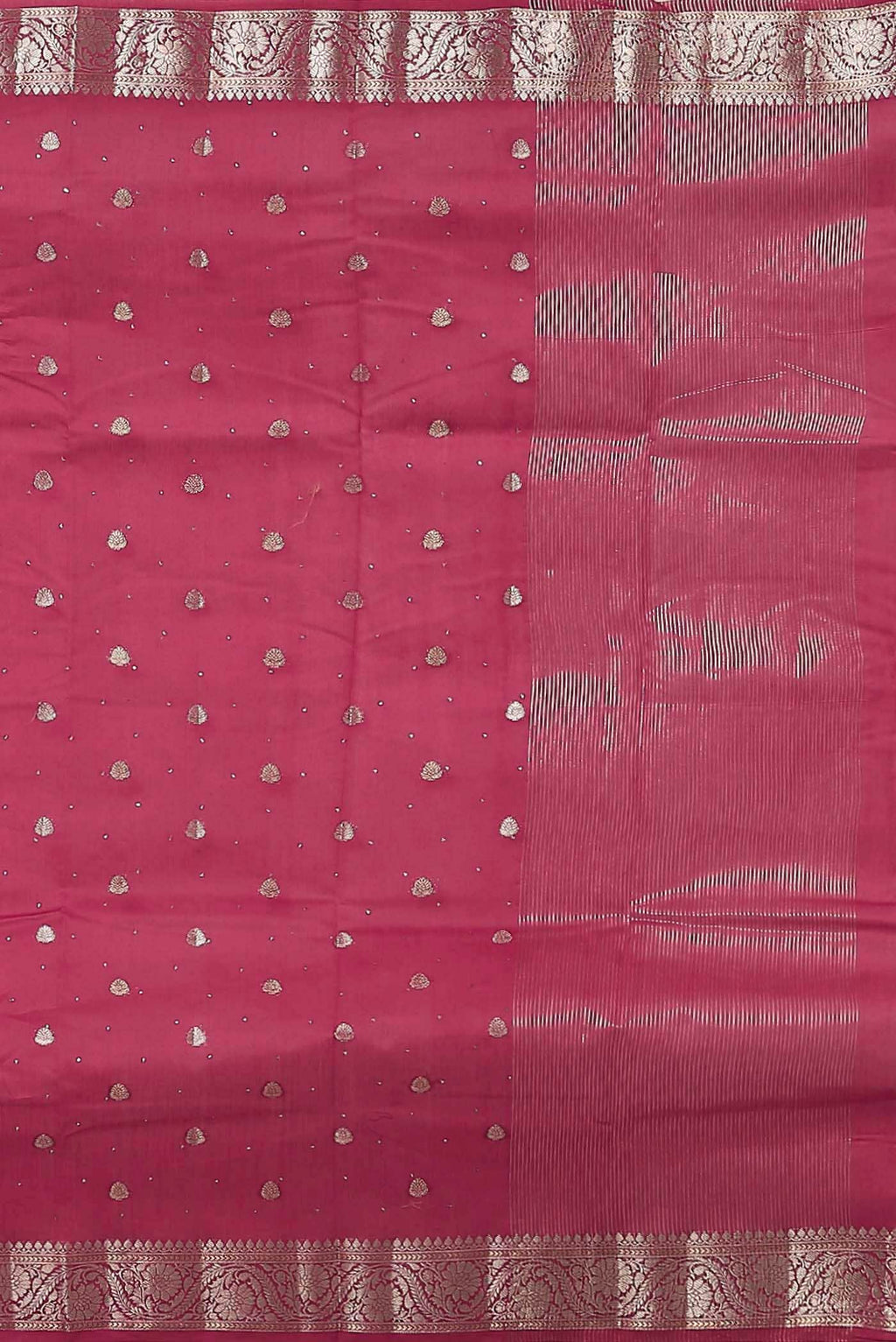 Pink Chanderi Silk Cotton Saree