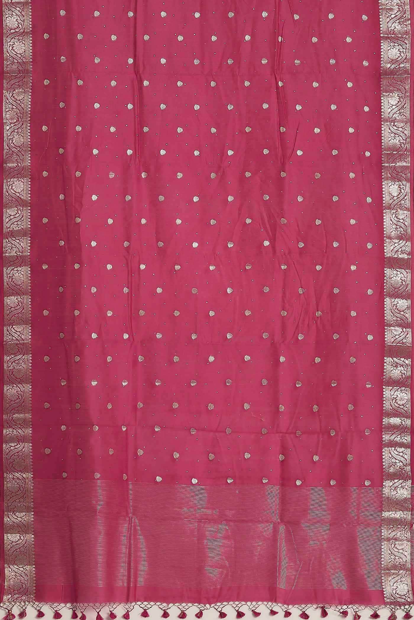 Pink Chanderi Silk Cotton Saree