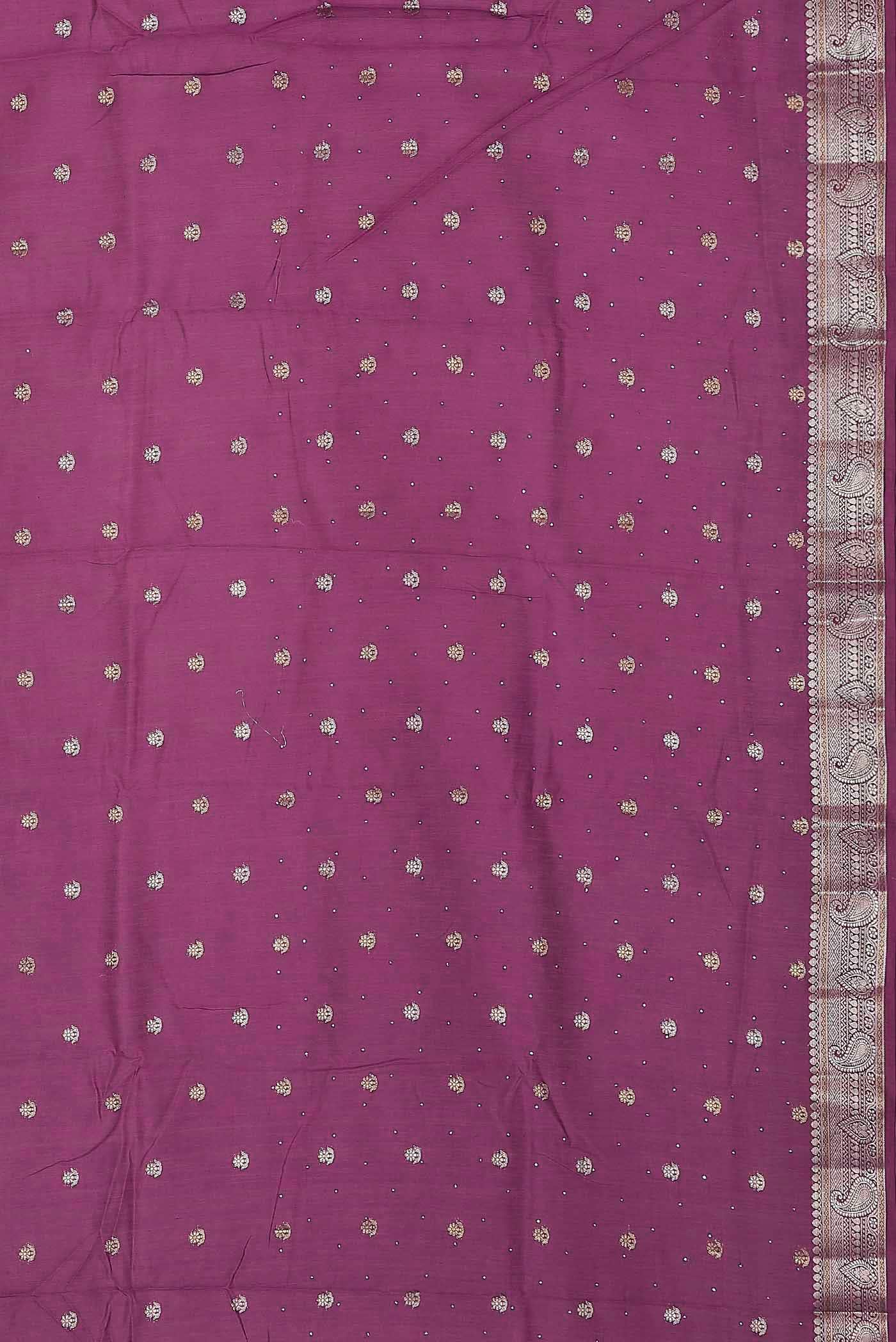 Purple Chanderi Silk Cotton Saree