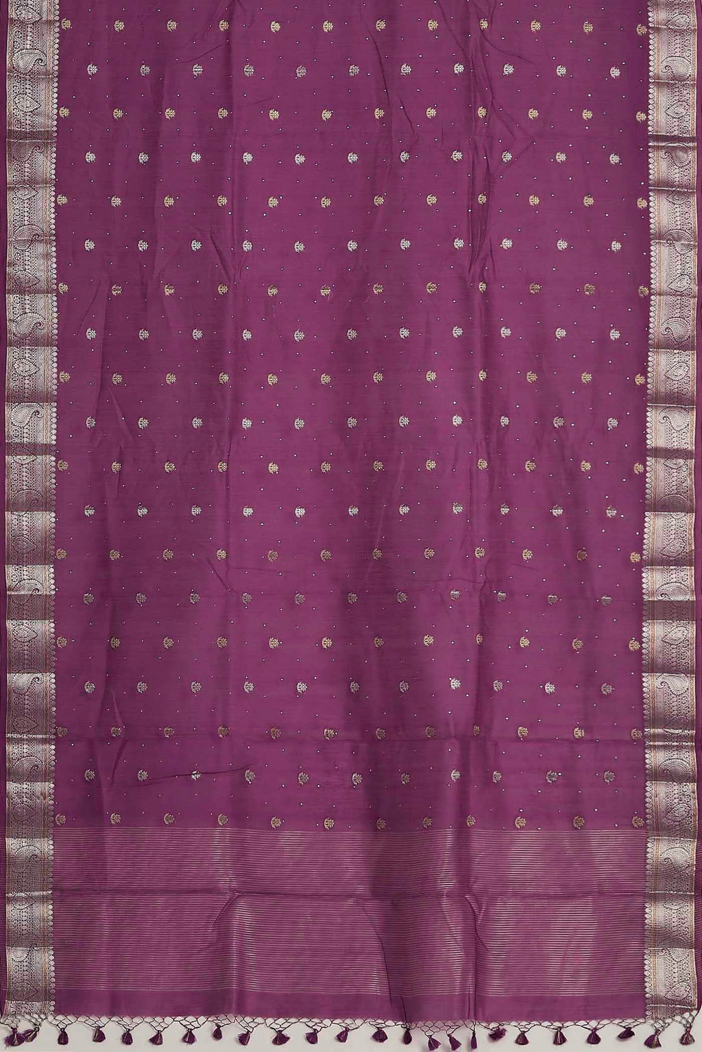 Purple Chanderi Silk Cotton Saree