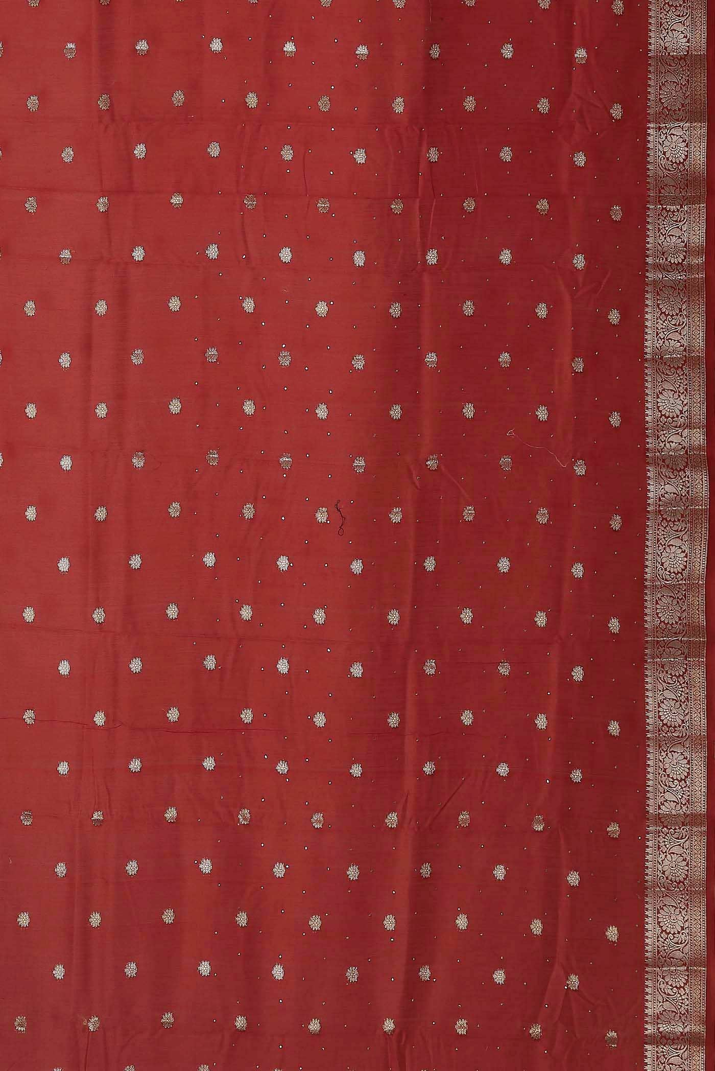 Red Chanderi Silk Cotton Saree