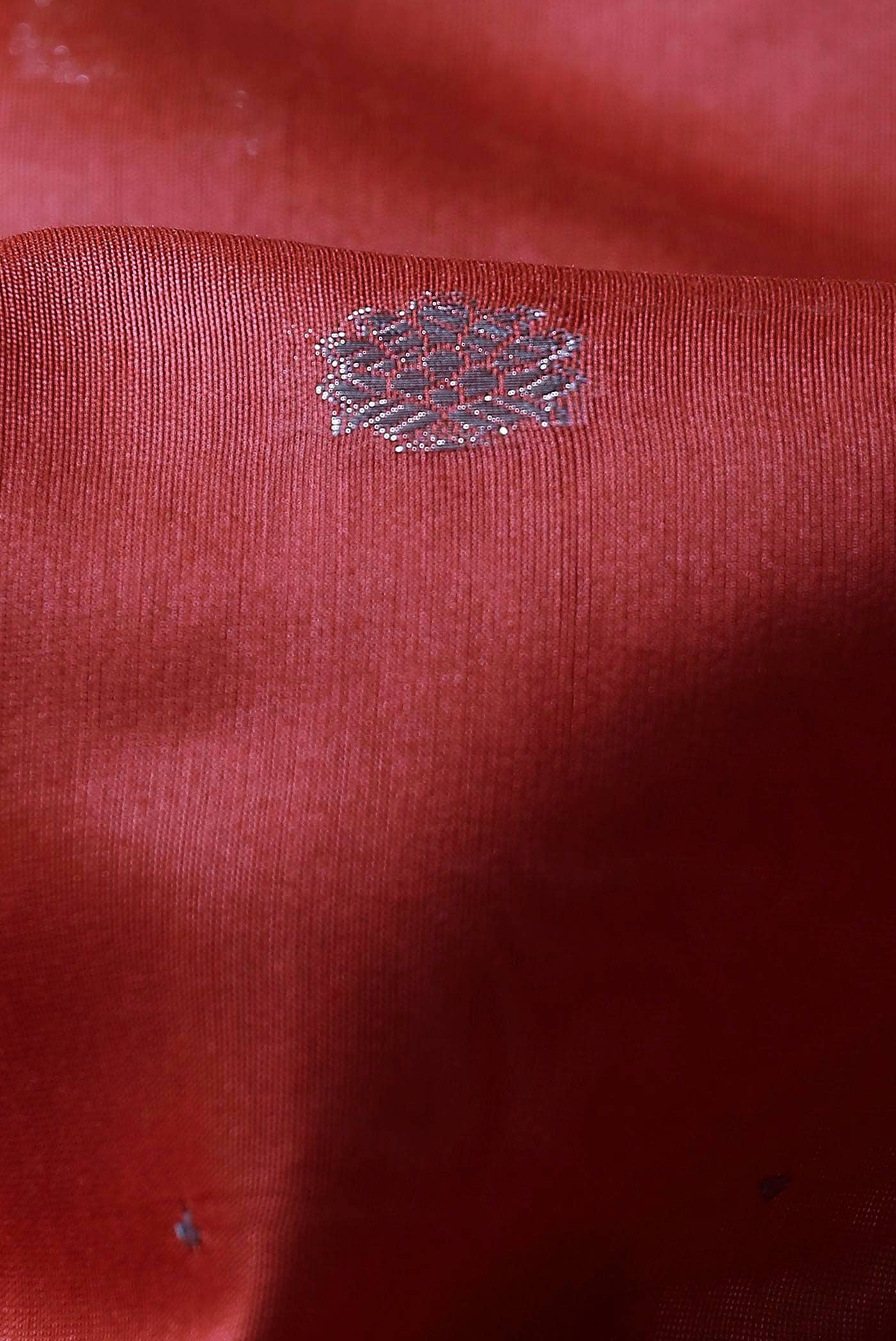 Red Chanderi Silk Cotton Saree