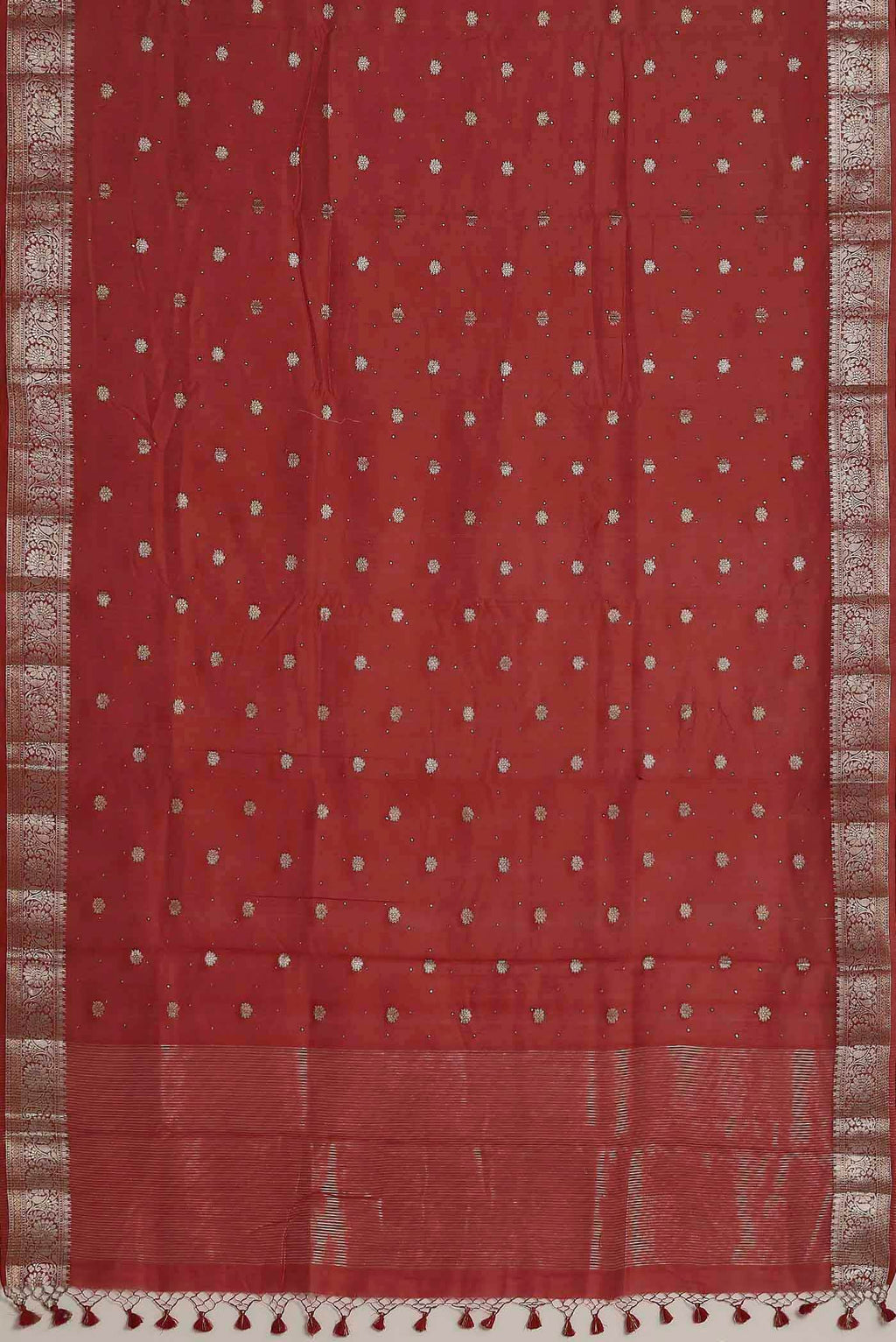 Red Chanderi Silk Cotton Saree