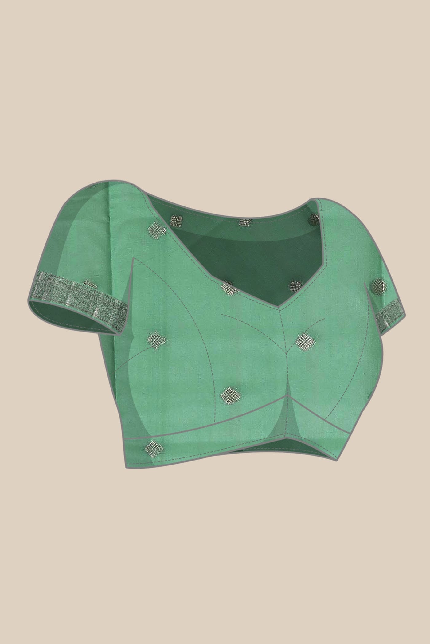 Green Chanderi Silk Cotton Saree