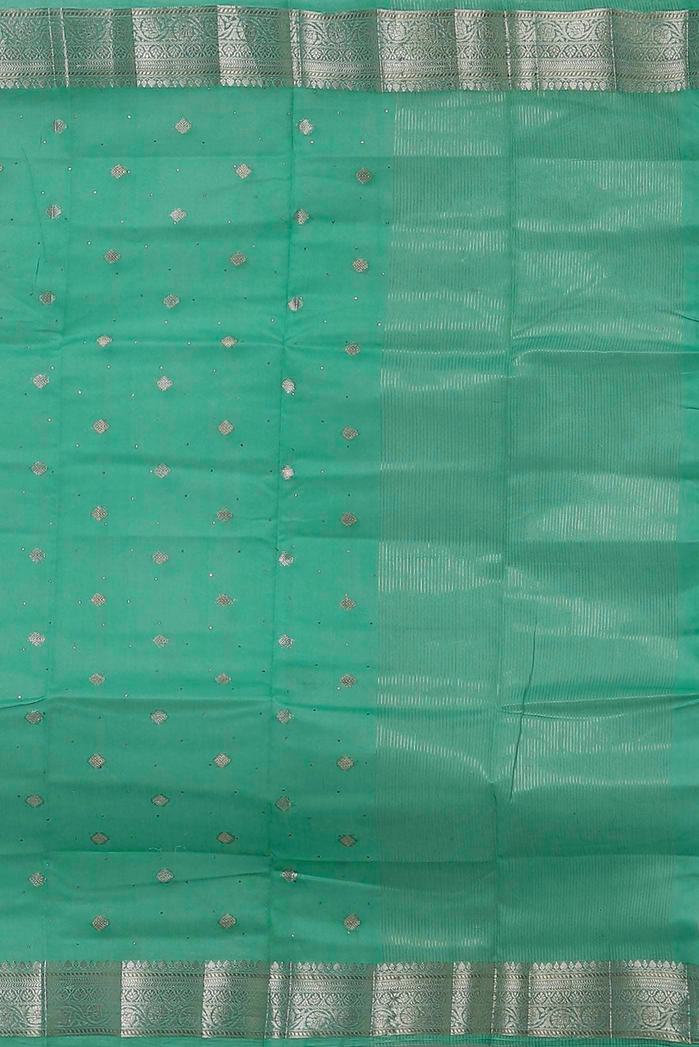 Green Chanderi Silk Cotton Saree