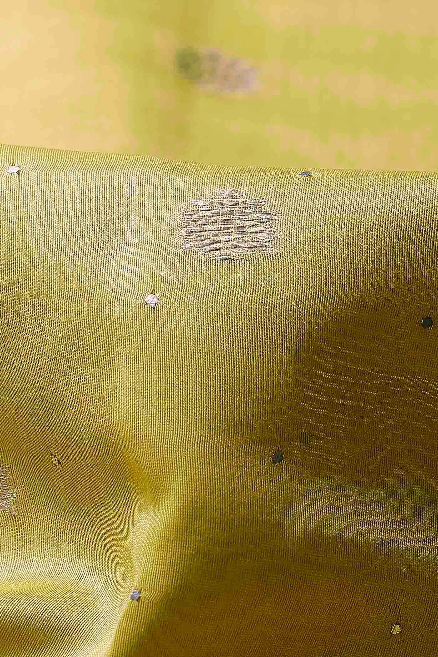 Yellow Chanderi Silk Cotton Saree