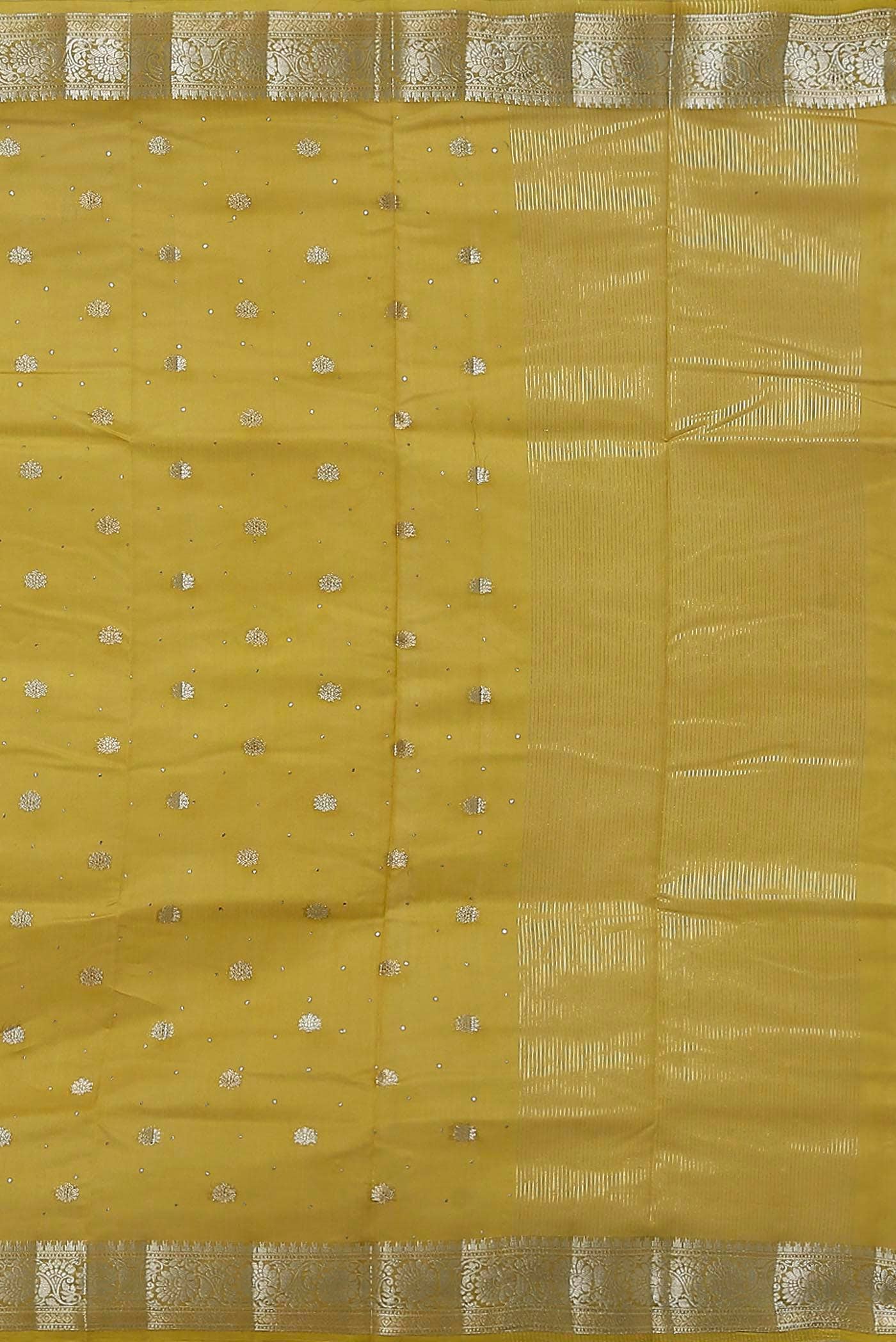 Yellow Chanderi Silk Cotton Saree
