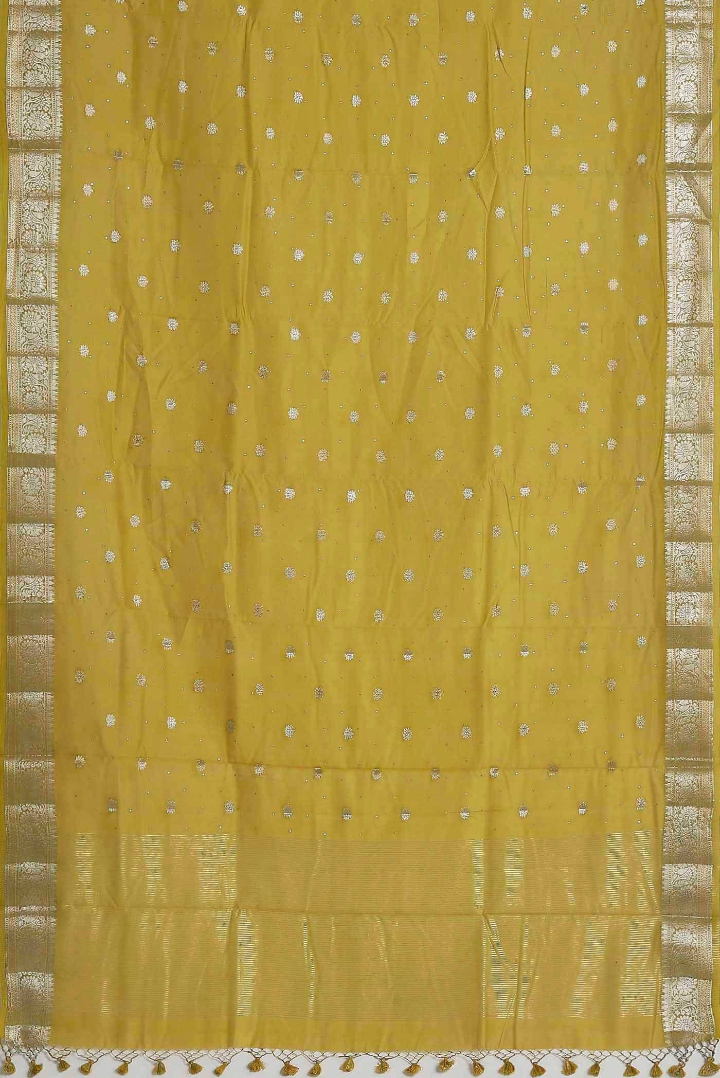Yellow Chanderi Silk Cotton Saree