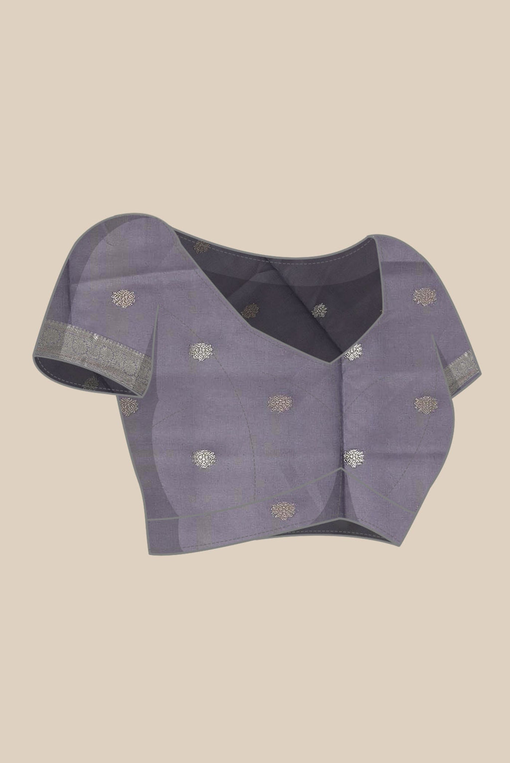 Lavender Chanderi Silk Cotton Saree