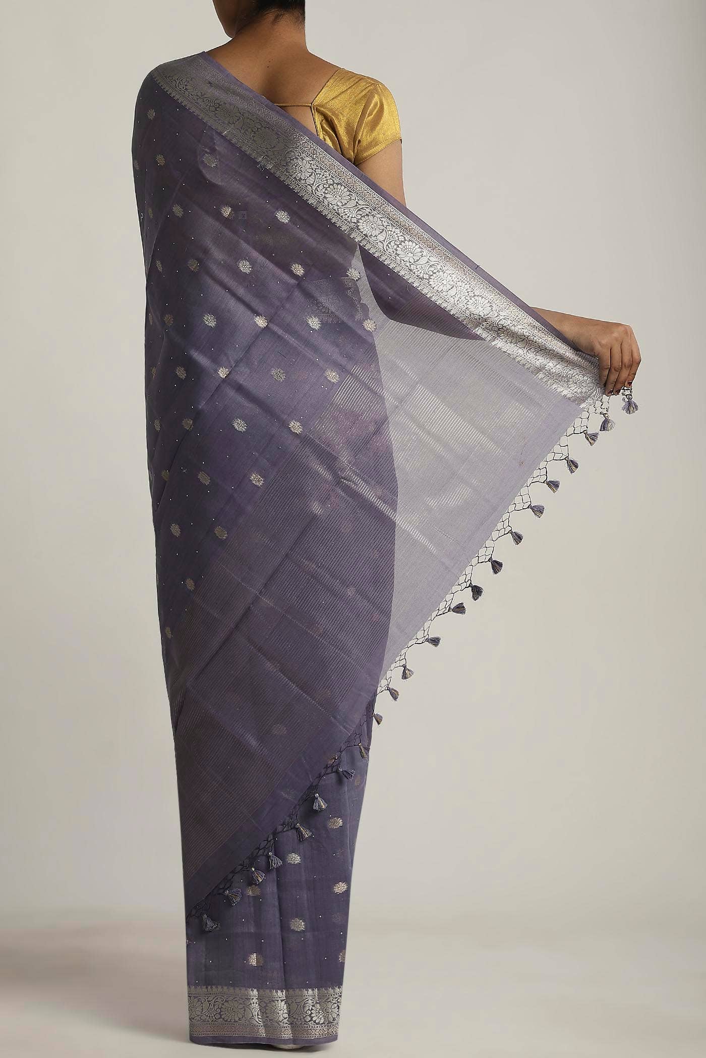 Lavender Chanderi Silk Cotton Saree