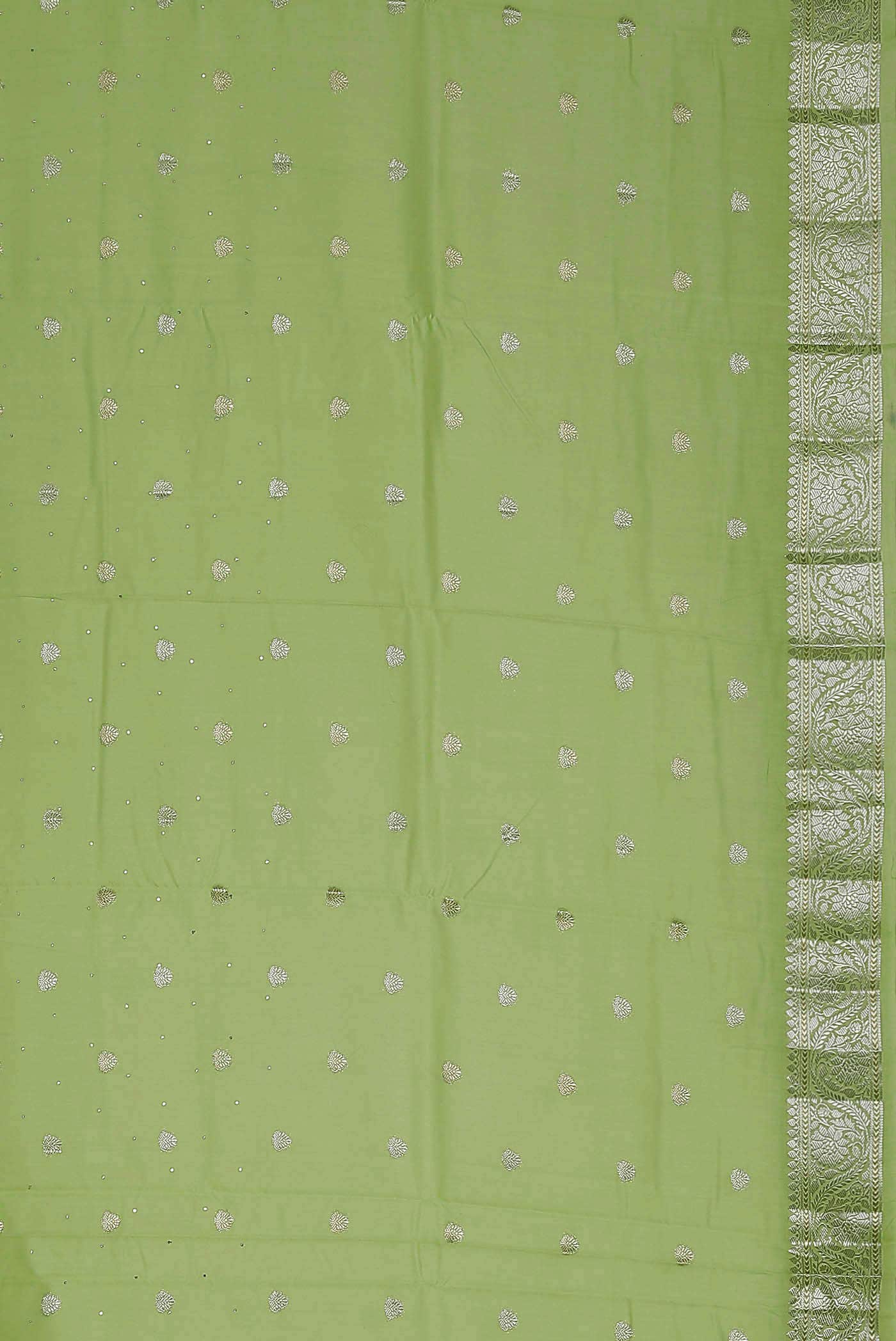 Green Chanderi Silk Cotton Saree