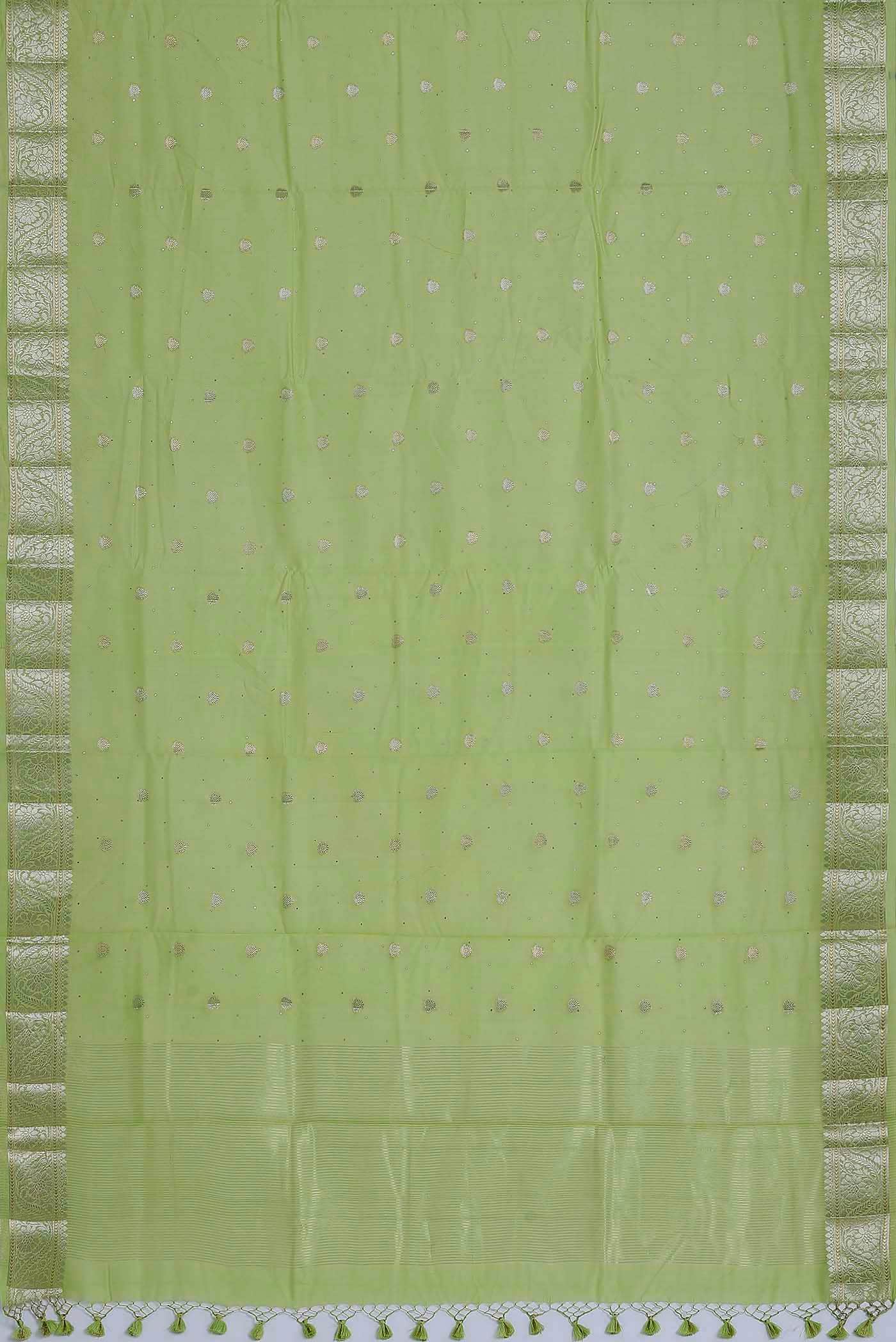 Green Chanderi Silk Cotton Saree