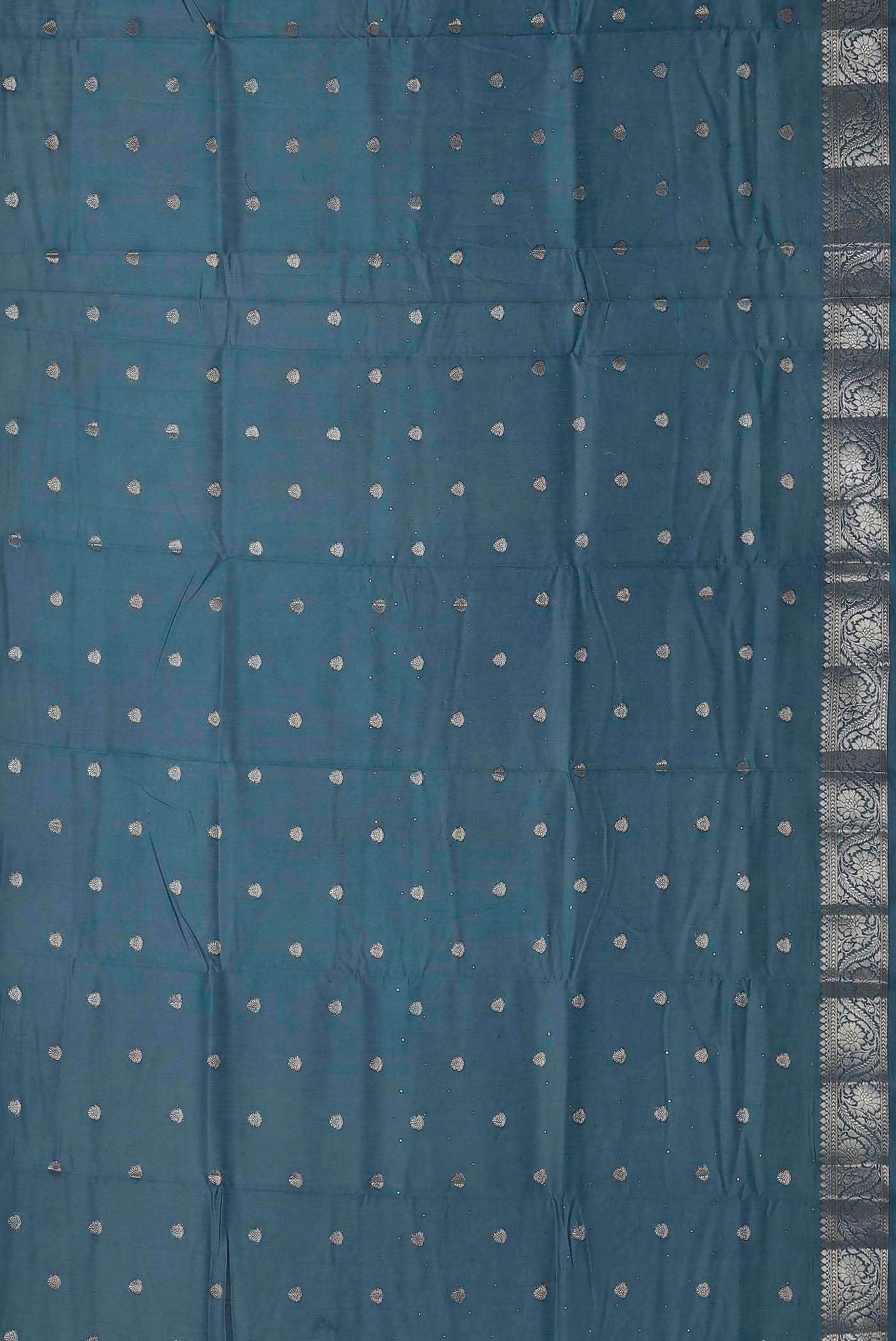 Blue Chanderi Silk Cotton Saree