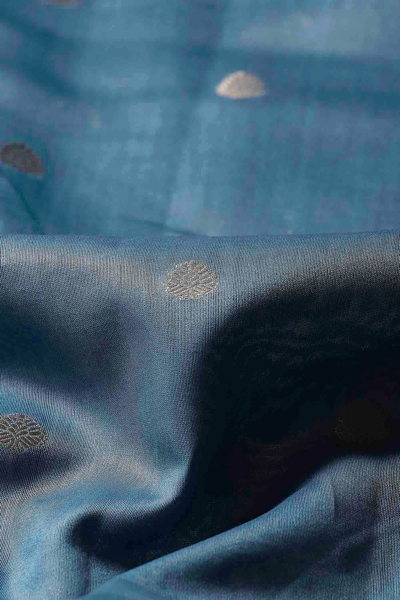 Blue Chanderi Silk Cotton Saree