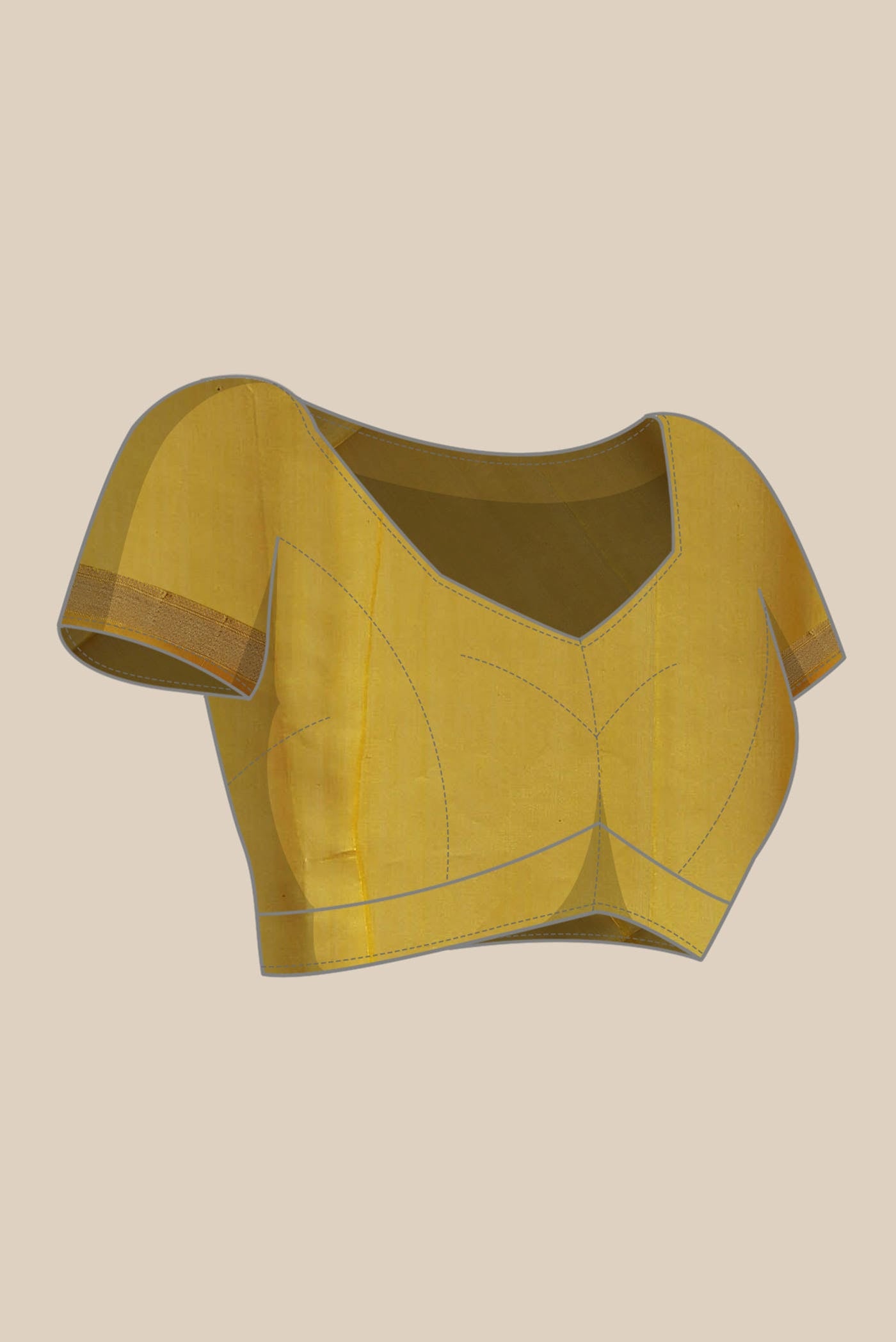 Yellow Maheshwari Silk Cotton Saree