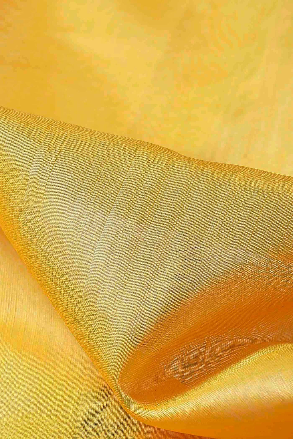 Yellow Maheshwari Silk Cotton Saree