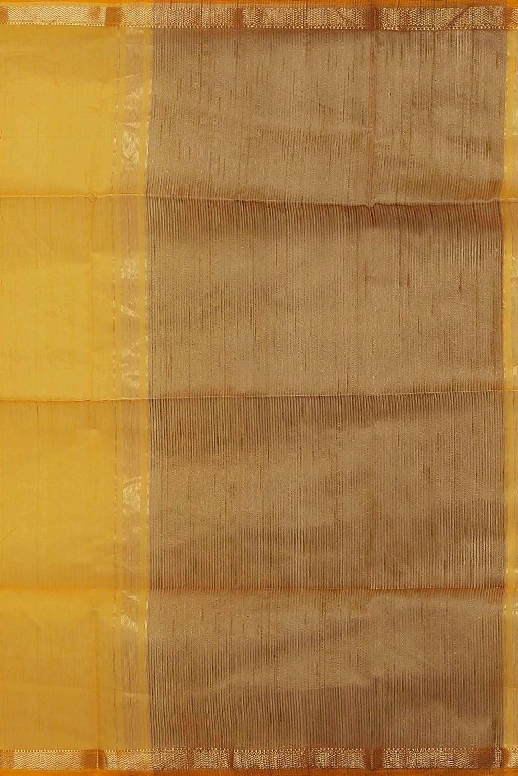 Yellow Maheshwari Silk Cotton Saree