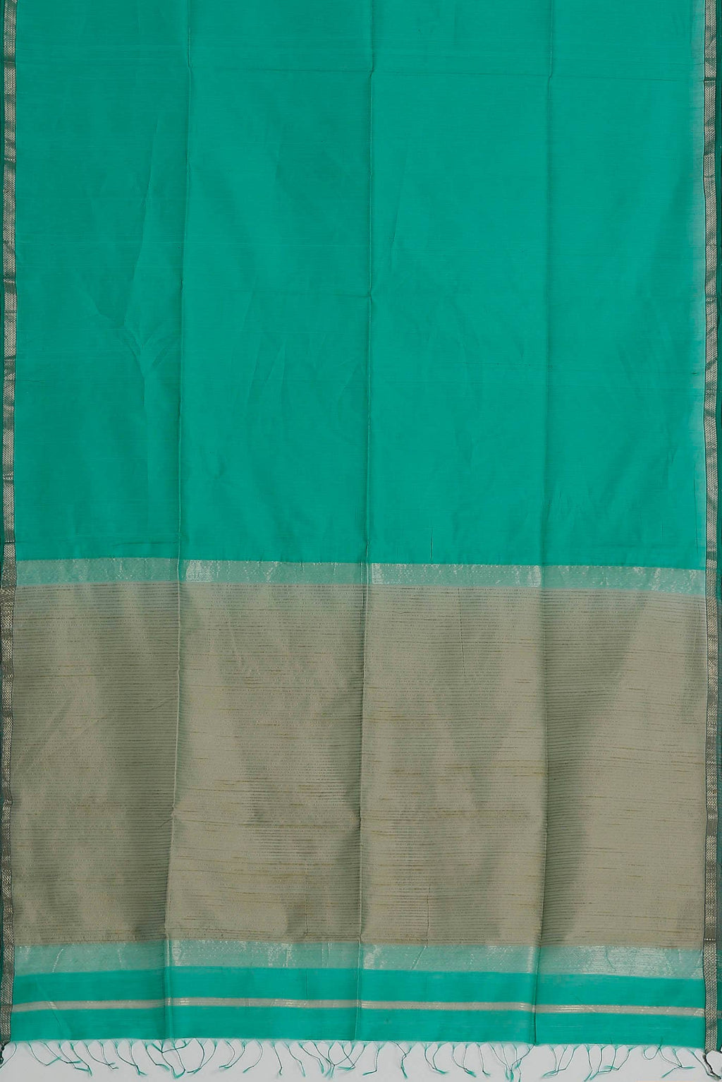 Sea Green Maheshwari Silk Cotton Saree
