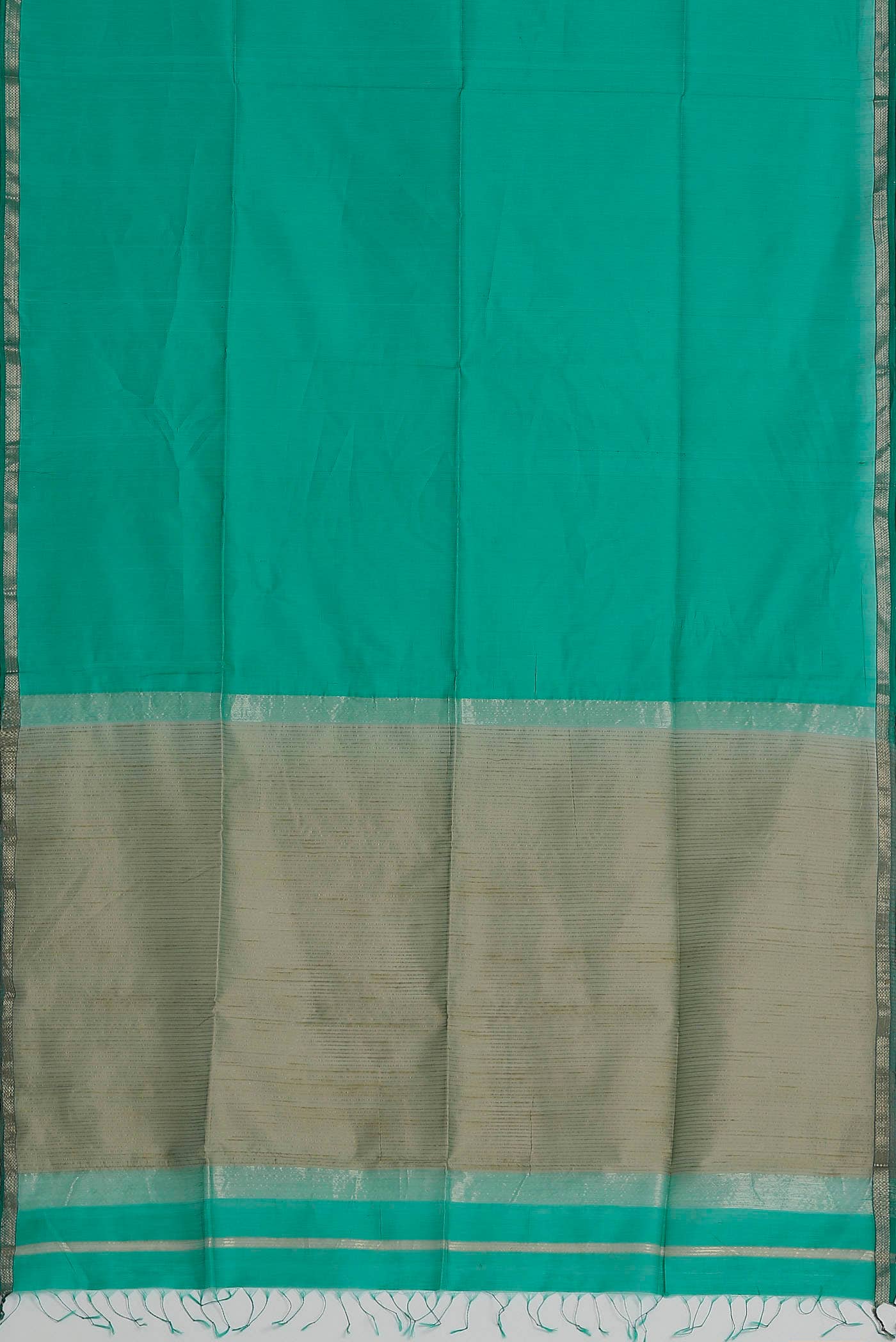 Sea Green Maheshwari Silk Cotton Saree