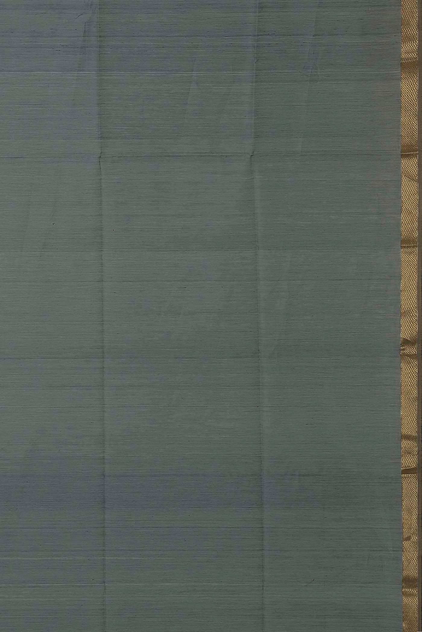 Grey Maheshwari Silk Cotton Saree