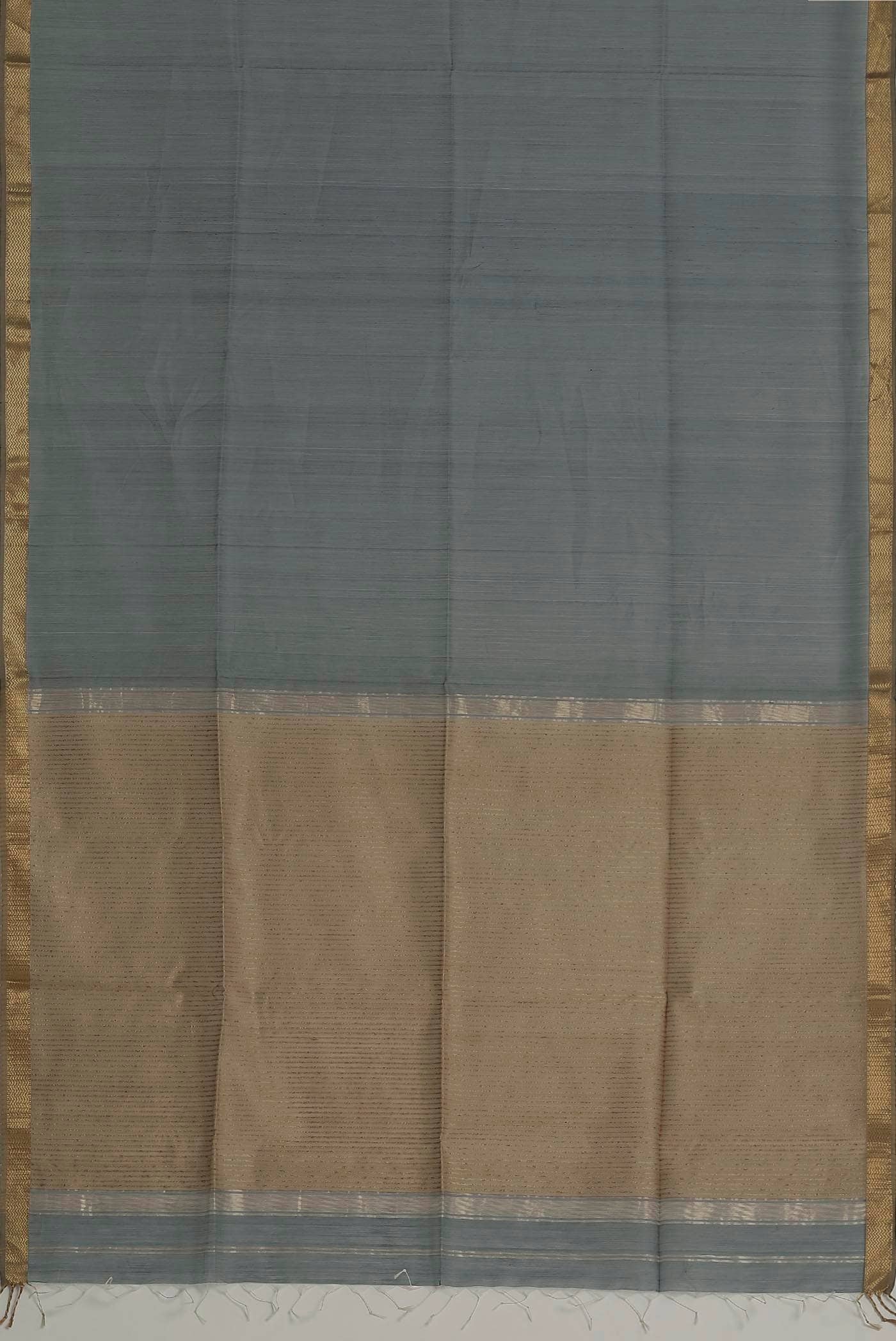 Grey Maheshwari Silk Cotton Saree