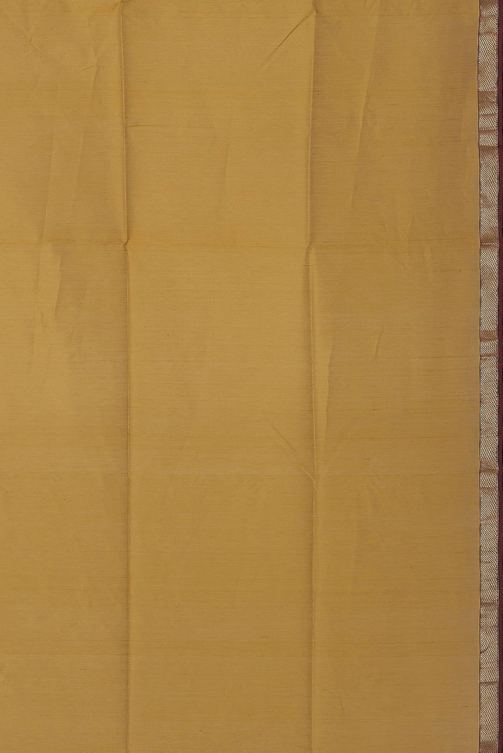 Yellow Maheshwari Silk Cotton Saree