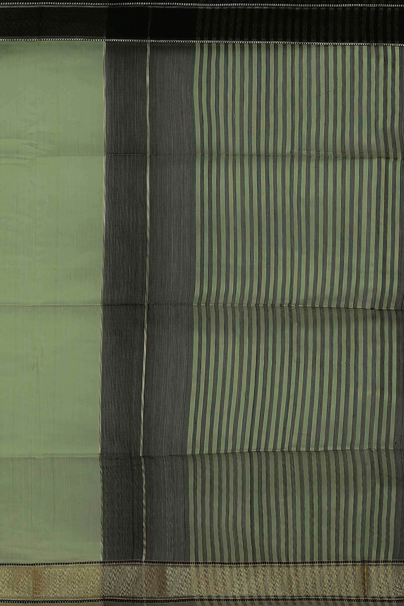 Light Green Maheshwari Silk Cotton Saree