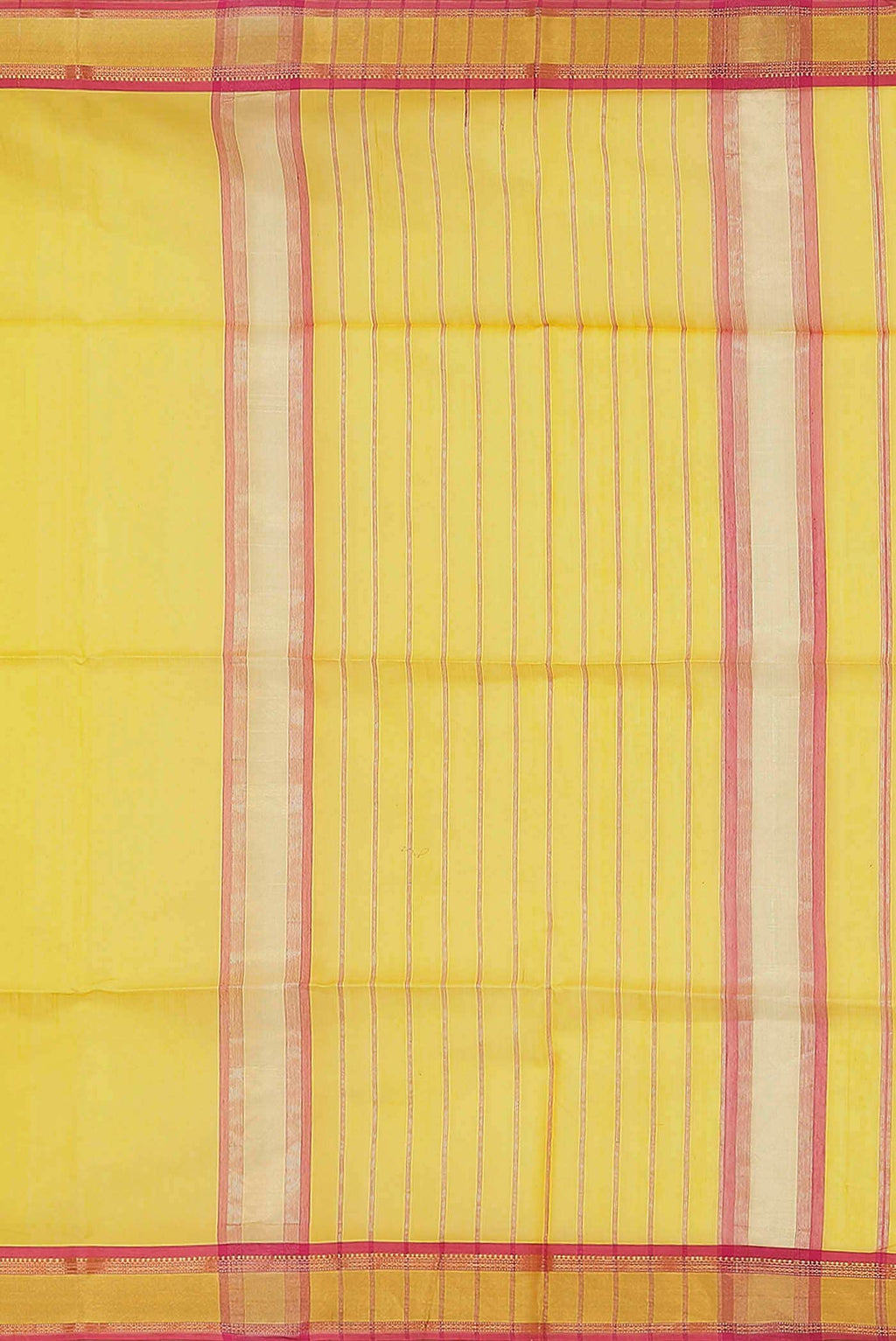 Yellow Maheshwari Silk Cotton Saree