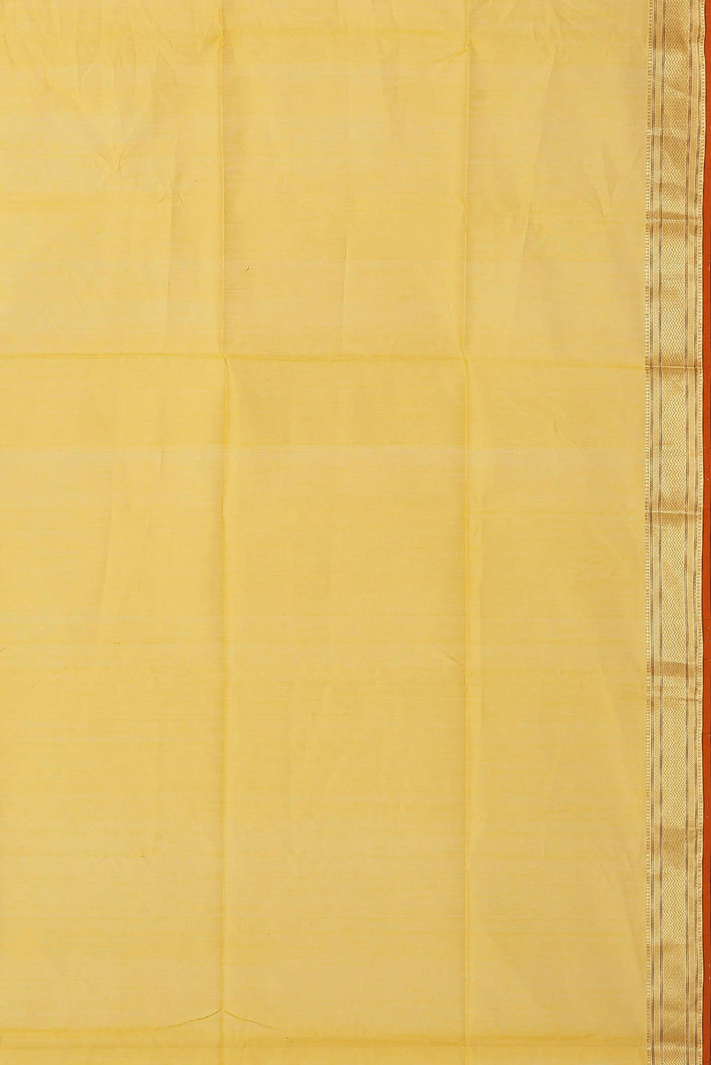 Yellow Maheshwari Silk Cotton Saree