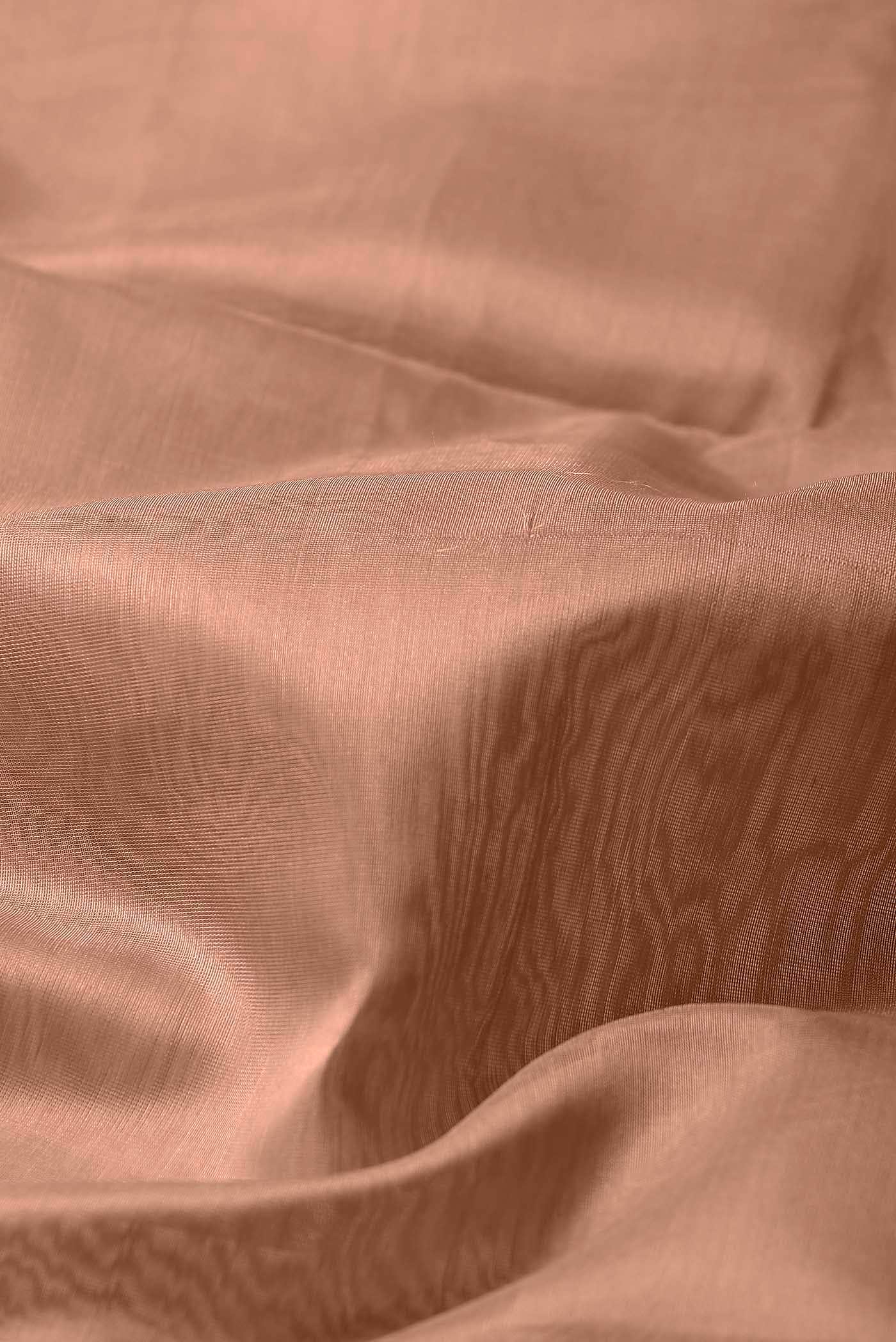 Peach Maheshwari Silk Cotton Saree