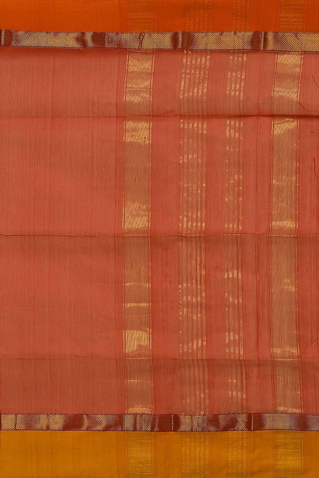 Orange Maheshwari Silk Cotton Saree