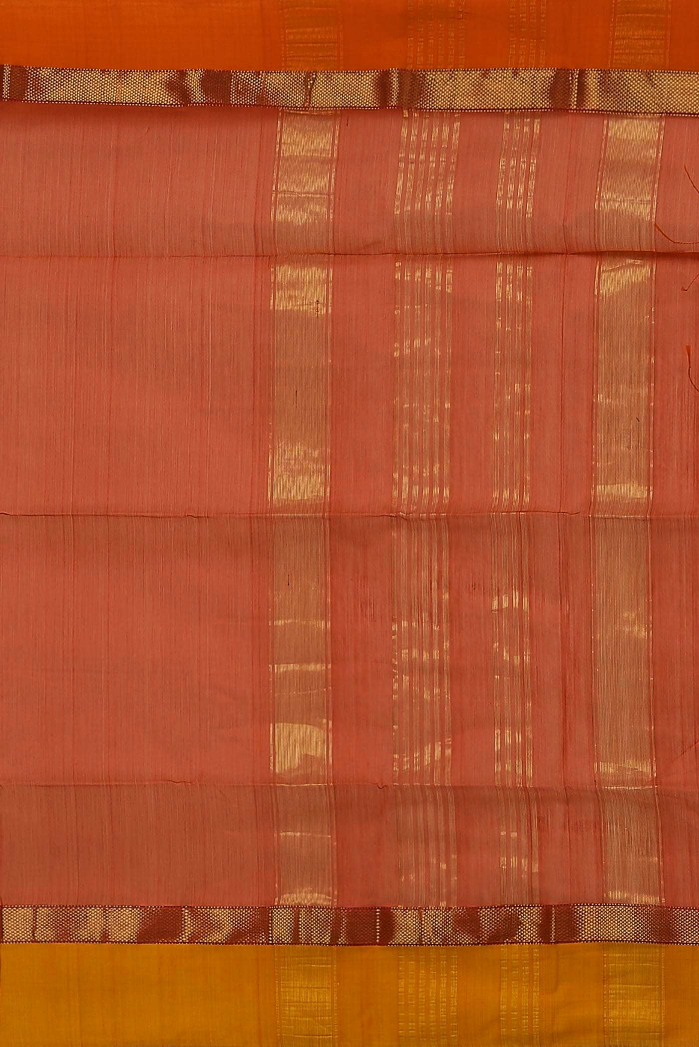 Orange Maheshwari Silk Cotton Saree