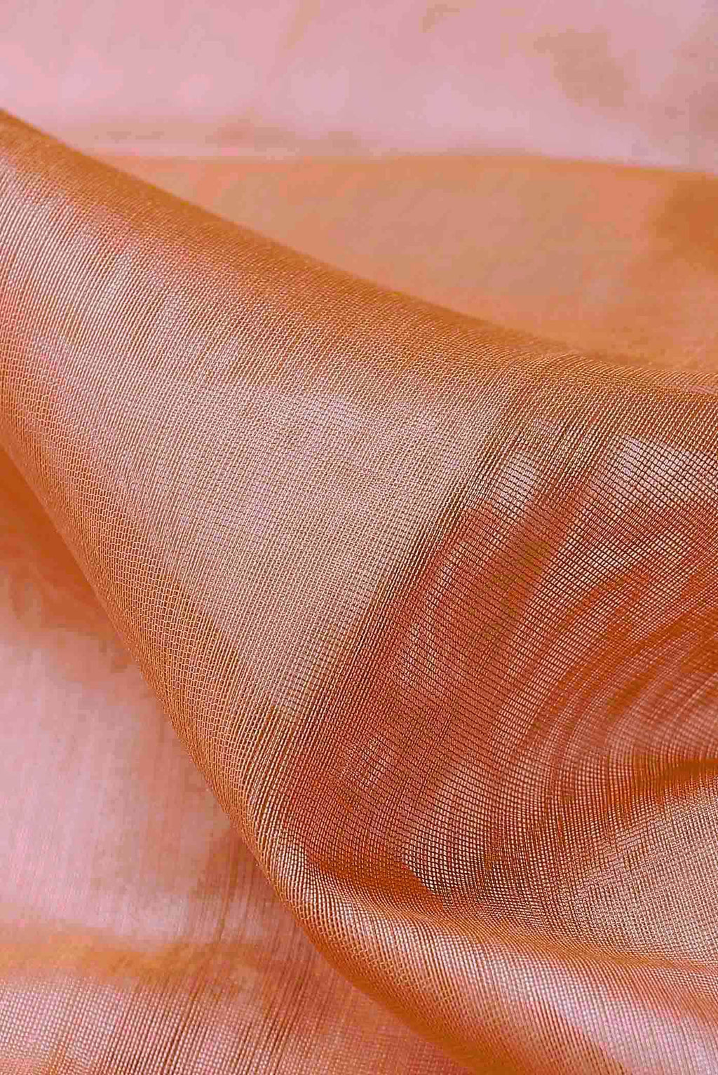 Orange Maheshwari Silk Cotton Saree