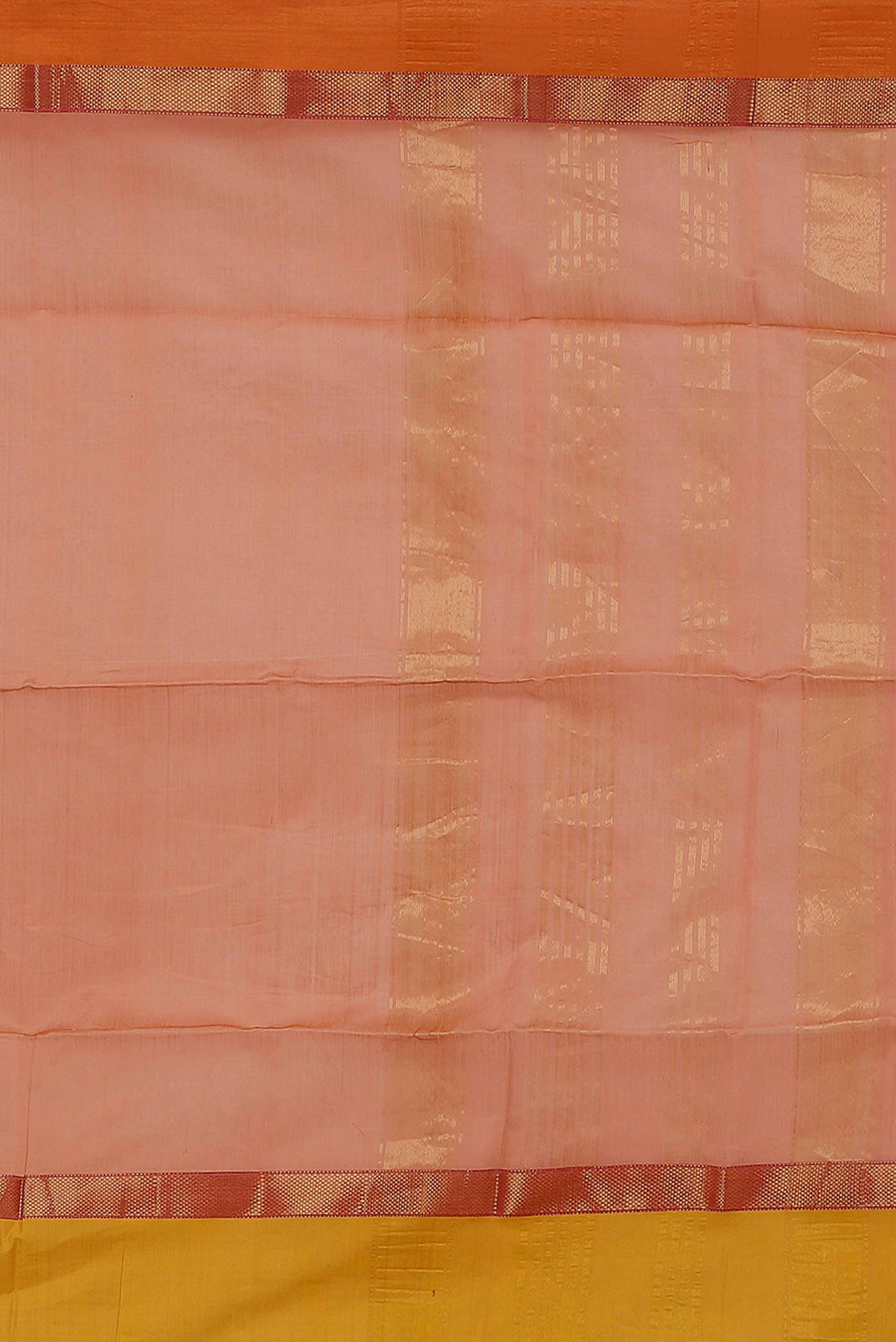 Orange Maheshwari Silk Cotton Saree