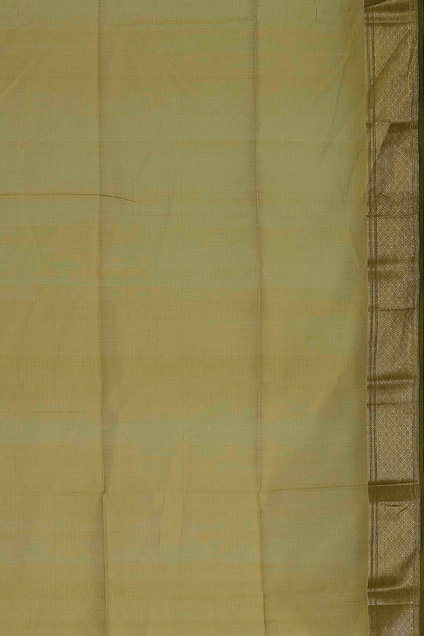 Green Maheshwari Silk Cotton Saree