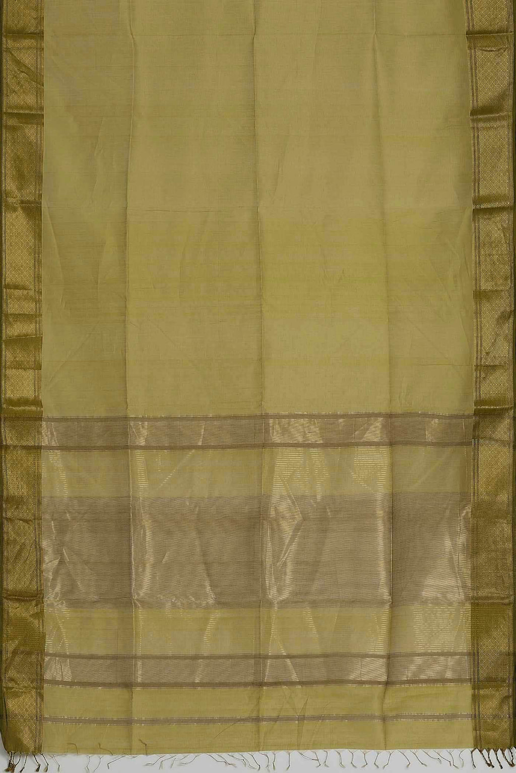 Green Maheshwari Silk Cotton Saree