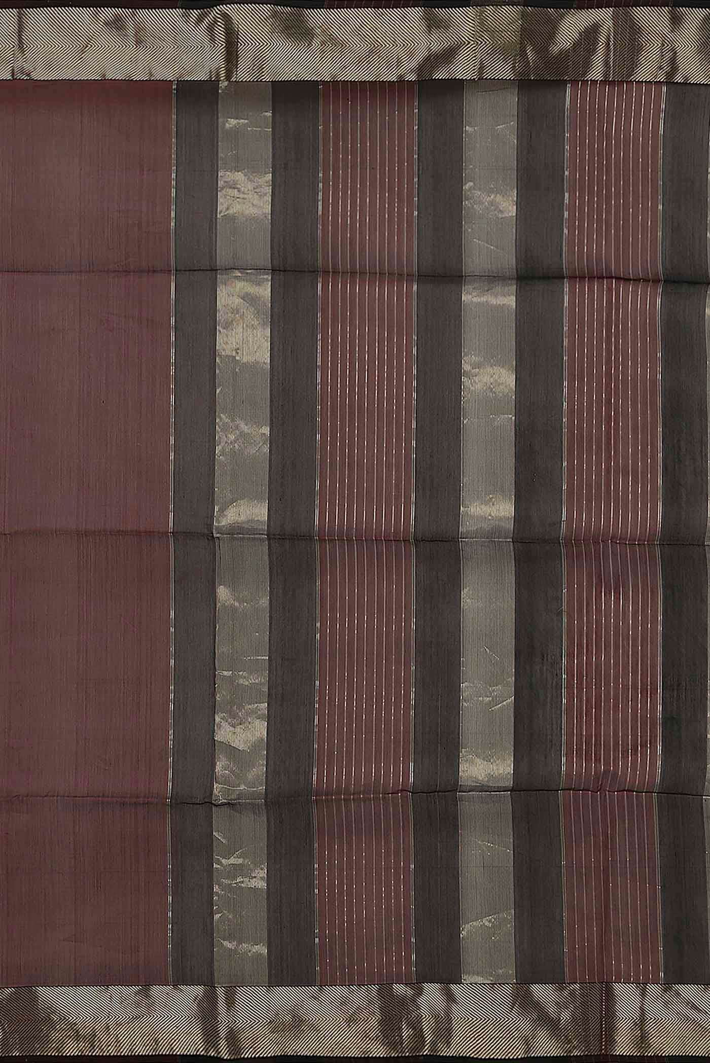 Coffee Brown Maheshwari Silk Cotton Saree