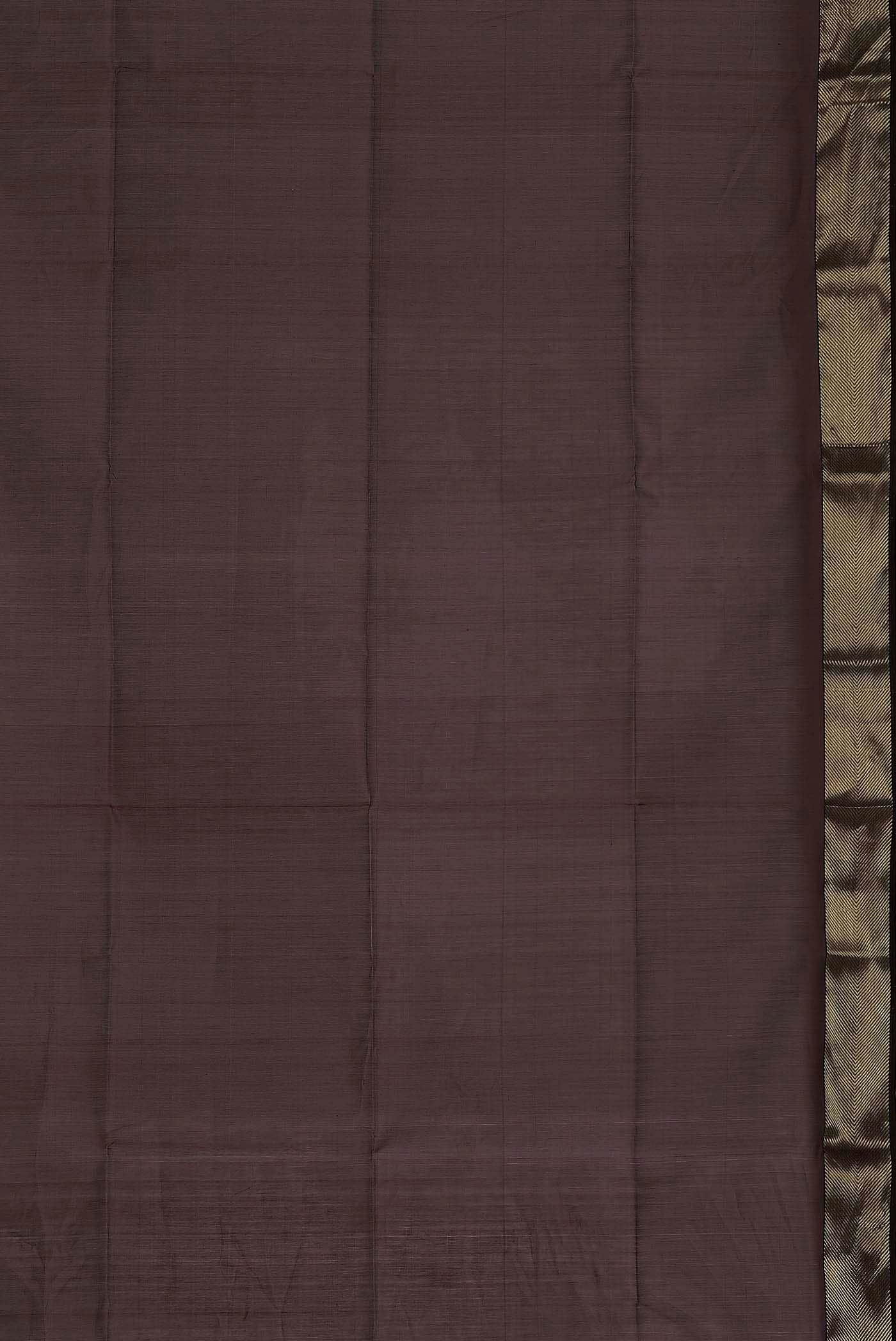 Dark Mauve Maheshwari Silk Cotton Saree