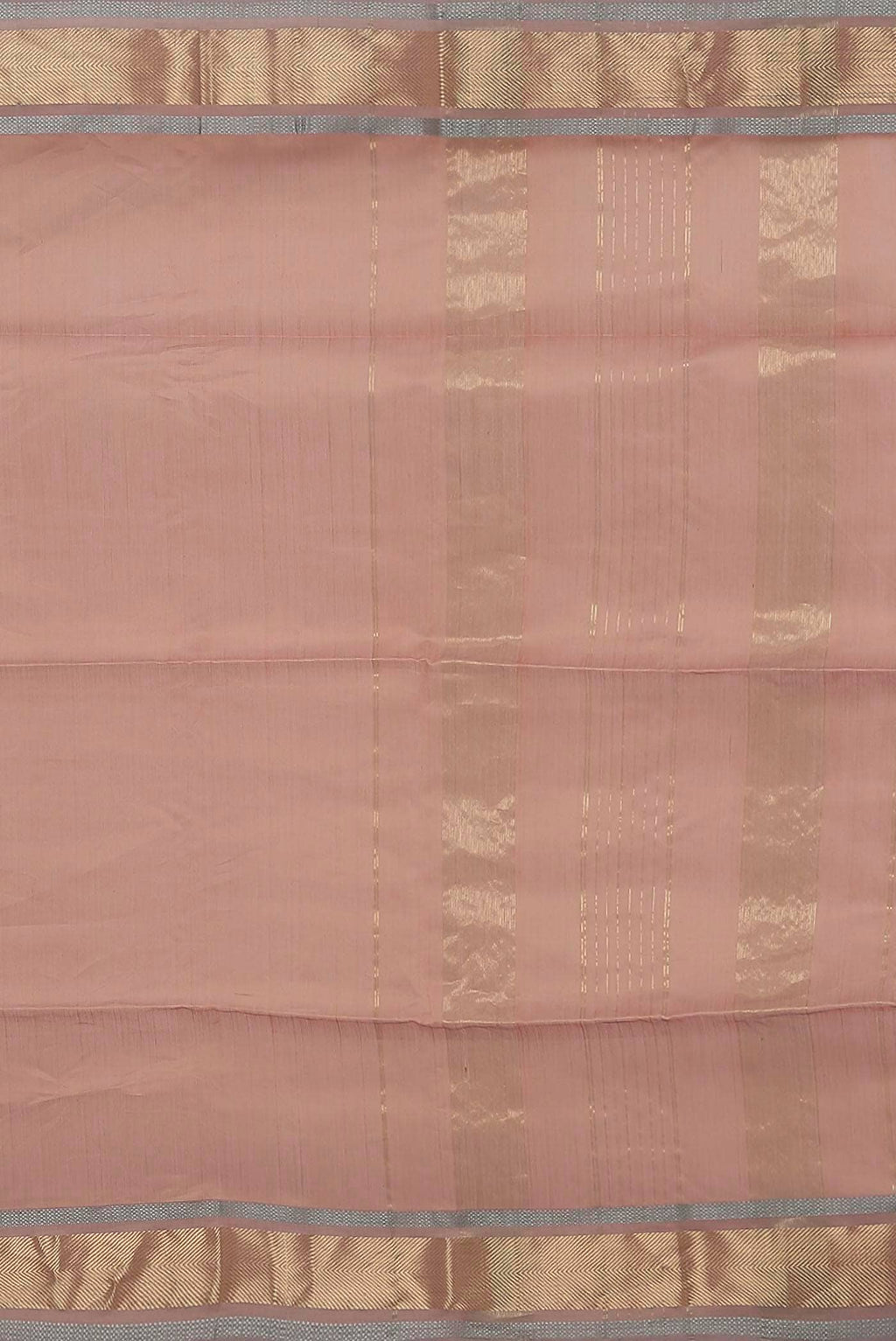 Rose Gold Maheshwari Silk Cotton Saree