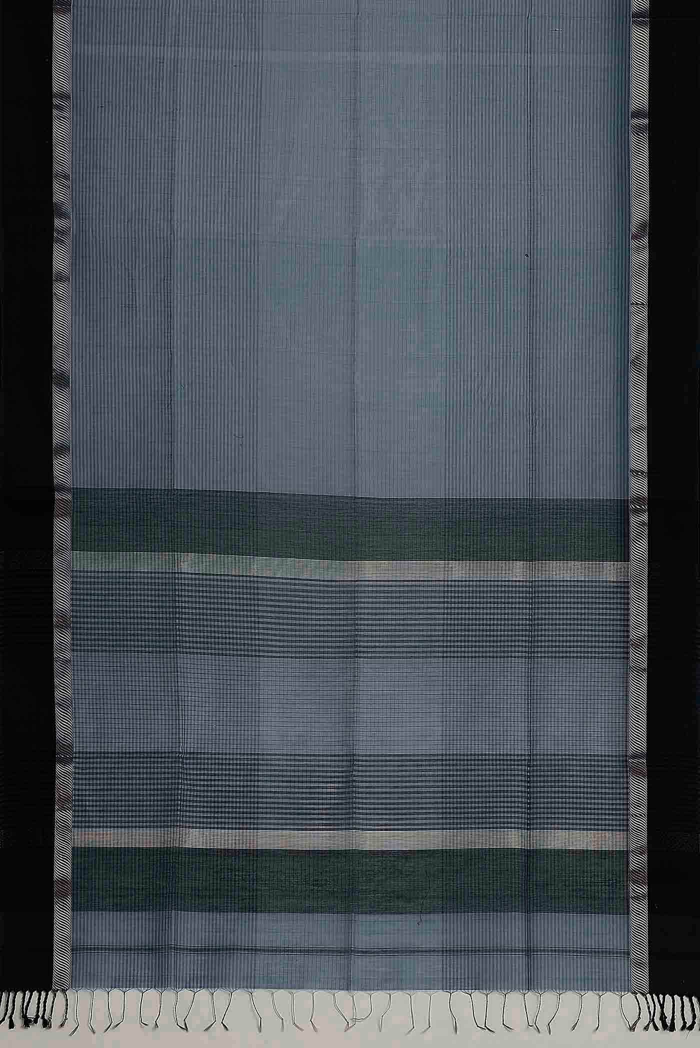 Grey Maheshwari Silk Cotton Saree